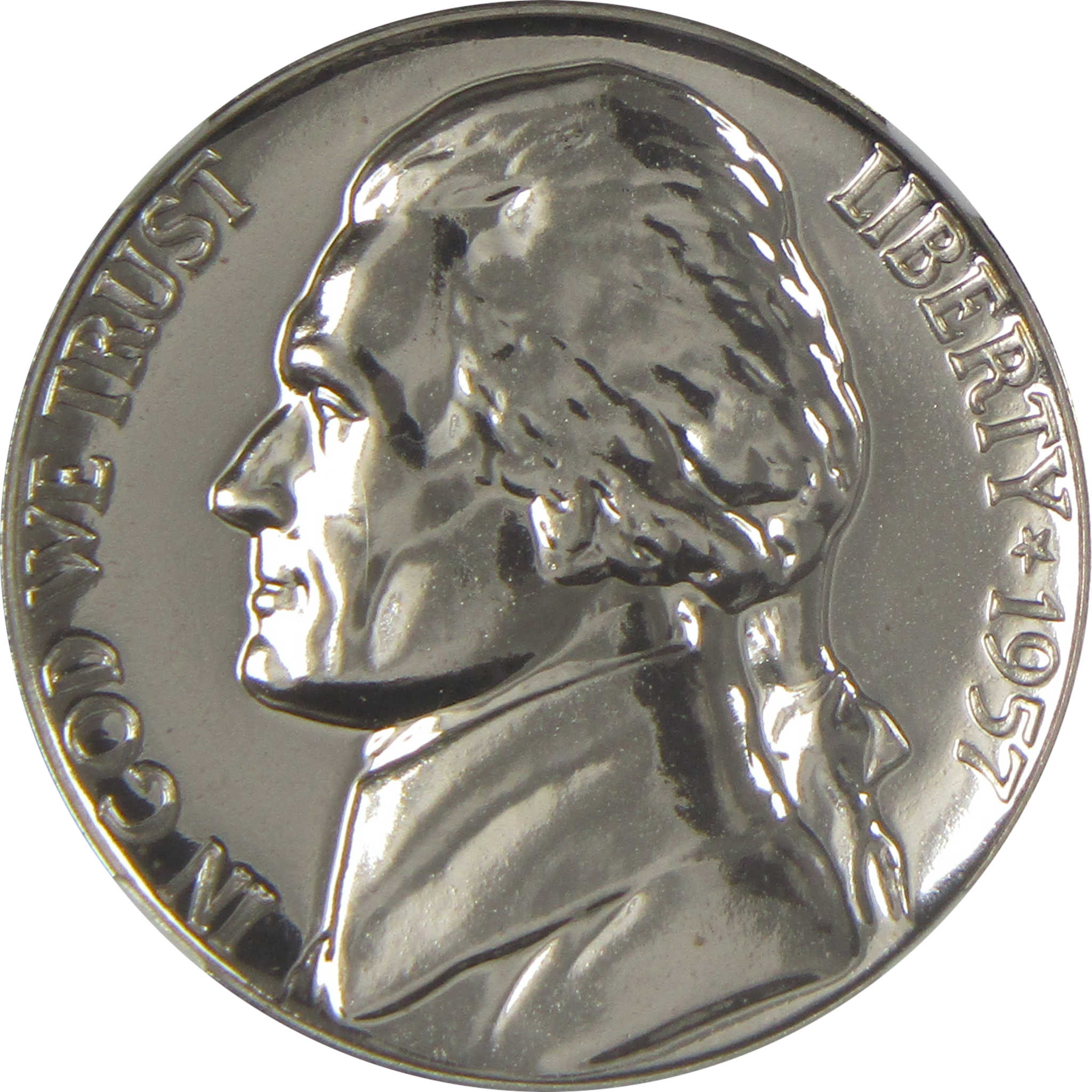 1957 Jefferson Nickel PF 68 NGC Proof 5c Coin SKU:I20643