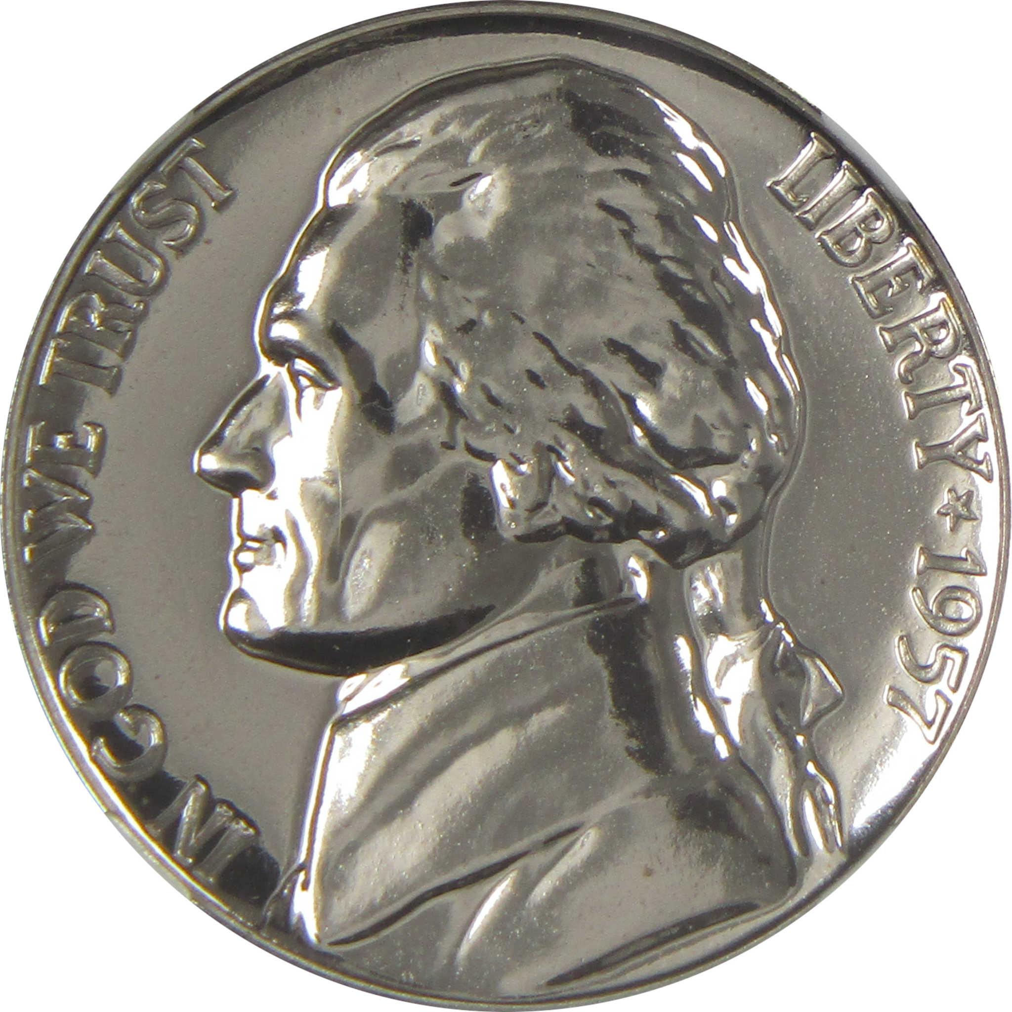 1957 Jefferson Nickel PF 68 NGC Proof 5c Coin SKU:I20643