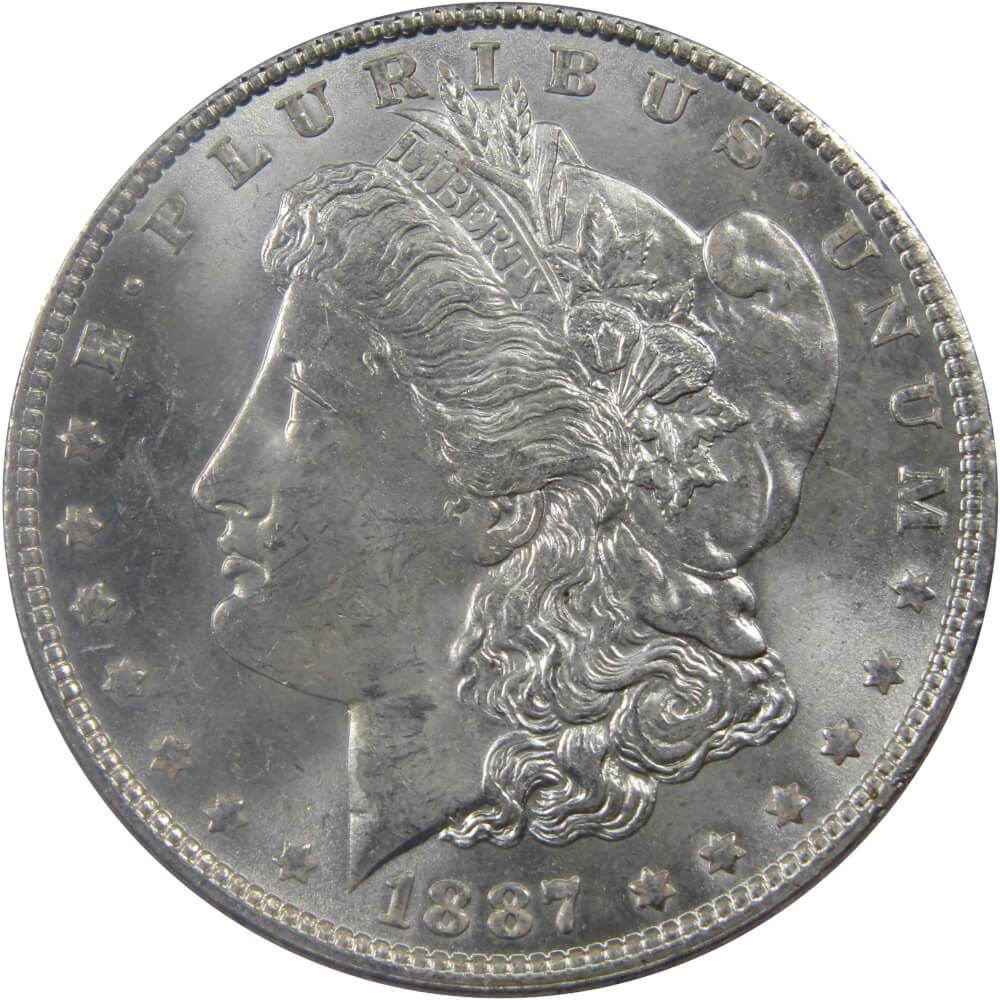 1887 Morgan Silver Dollar CH AU Choice About Uncirculated $1 Coin - Morgan coin - Morgan silver dollar - Morgan silver dollar for sale - Profile Coins & Collectibles