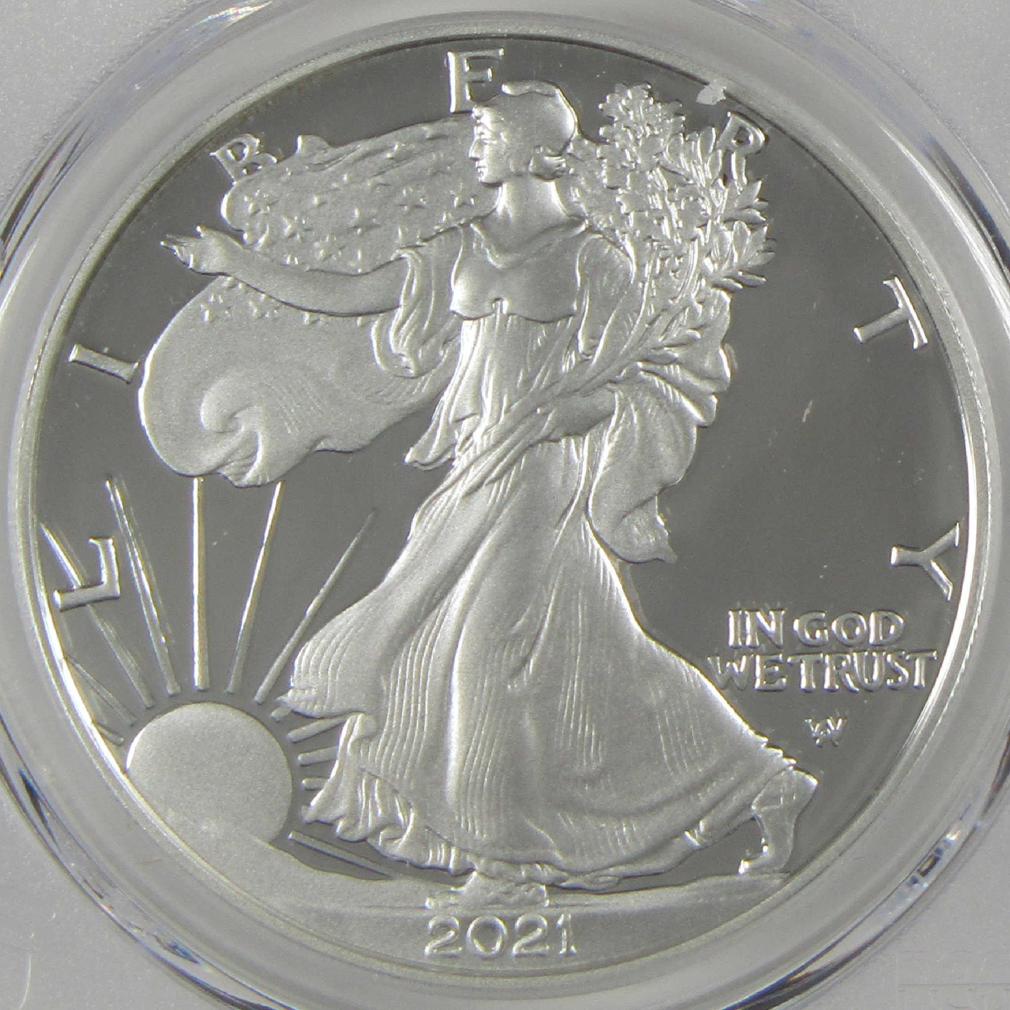 2021 S Type 2 American Silver Eagle PR 69 DCAM PCGS Proof Damstra