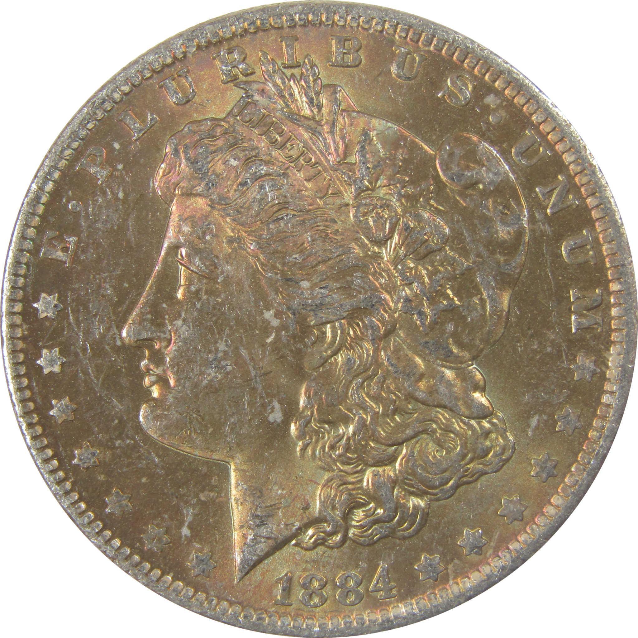 1884 O Morgan Silver Dollar BU Choice Uncirculated Toned SKU:I24196