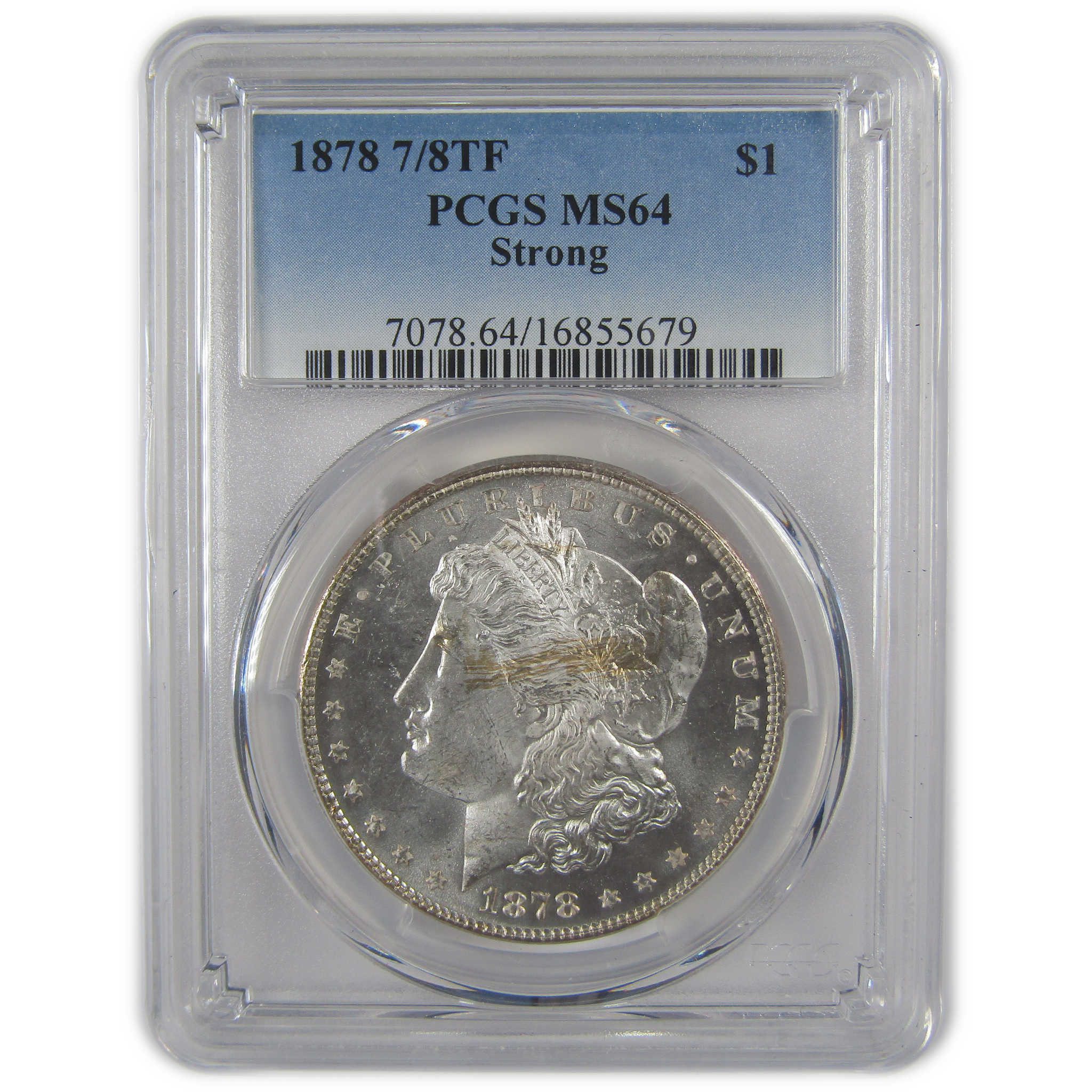 1878 7/8TF Strong Morgan Dollar MS 64 PCGS Silver $1 Coin SKU:I23800 - Morgan coin - Morgan silver dollar - Morgan silver dollar for sale - Profile Coins & Collectibles