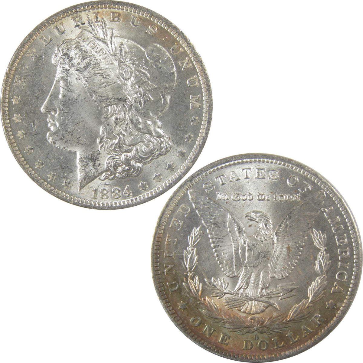 1884 O Morgan Silver Dollar BU Choice Uncirculated Toned SKU:I24185