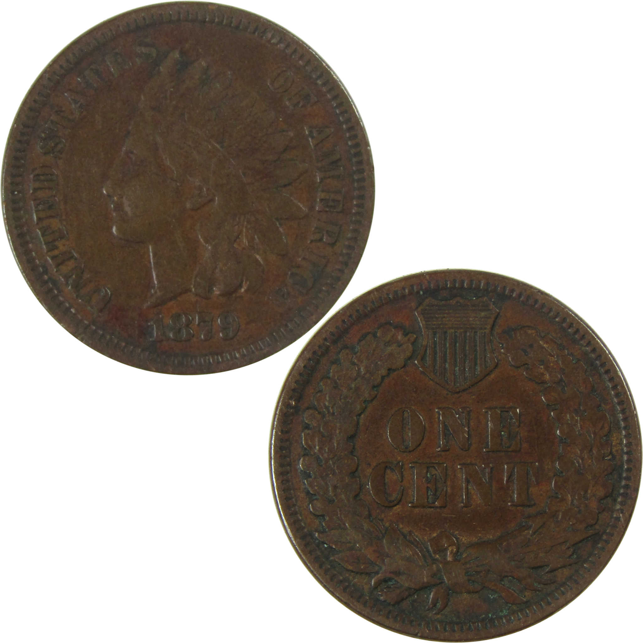 1879 Indian Head Cent VF Very Fine Details Penny 1c Coin SKU:I27460