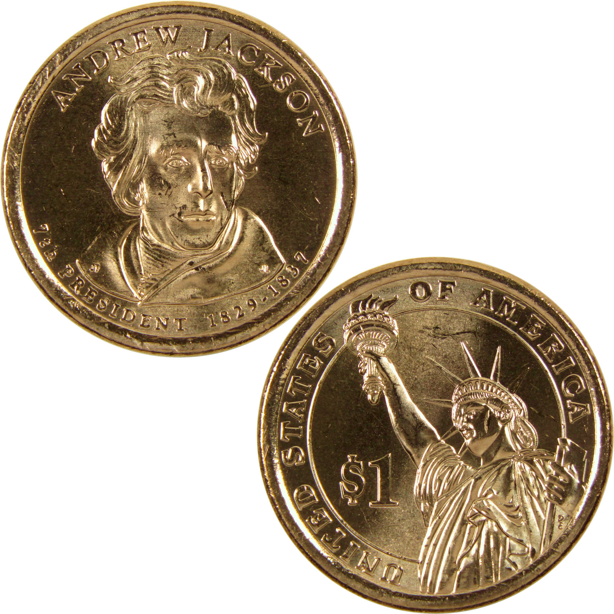 2008 D Andrew Jackson Presidential Dollar BU Uncirculated $1 Coin