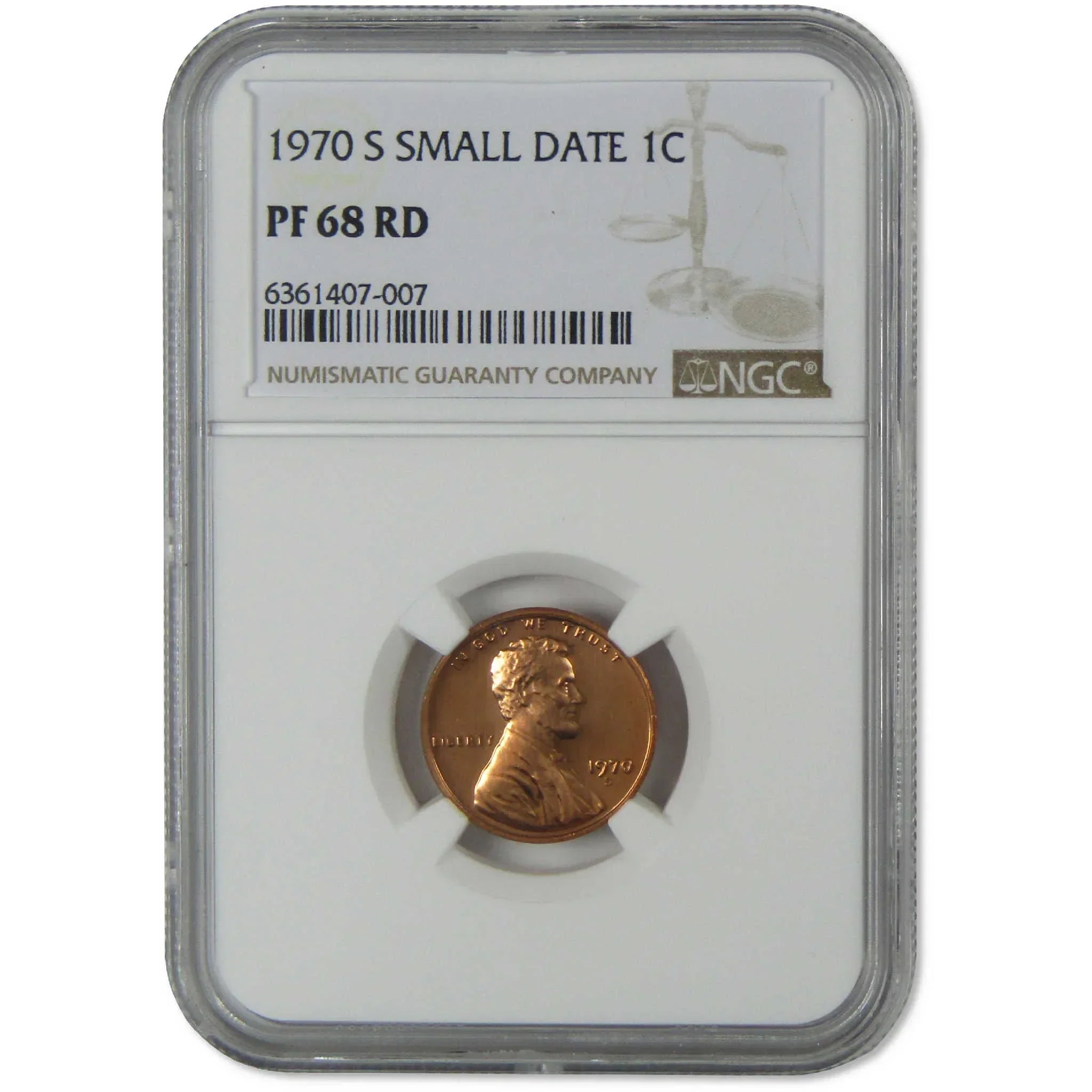 1970 S Small Date Lincoln Memorial Cent PF 68 RD NGC Penny Proof