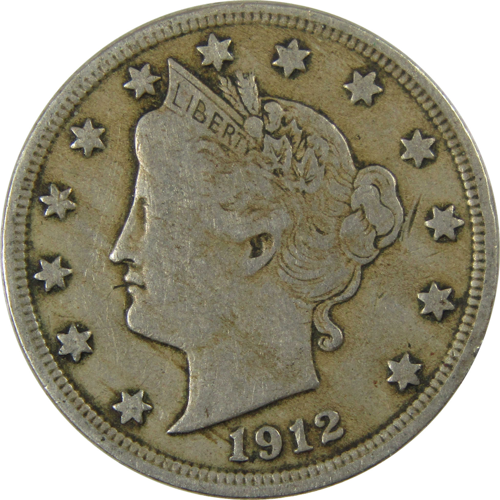 1912 Liberty Head V Nickel F Fine 5c Coin Collectible SKU:I26926