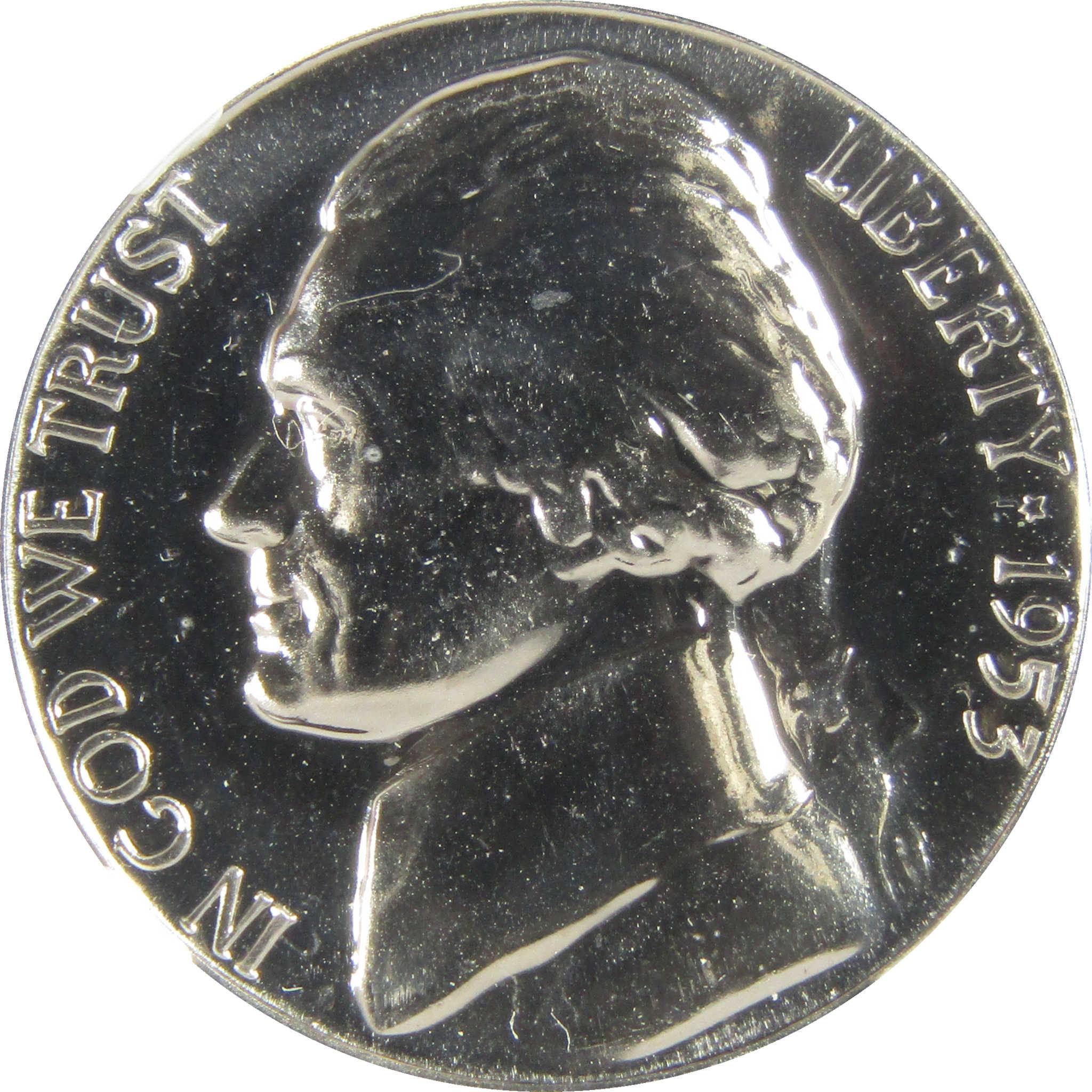 1953 Jefferson Nickel PF 68 NGC Proof 5c Coin Collectible SKU:I27362