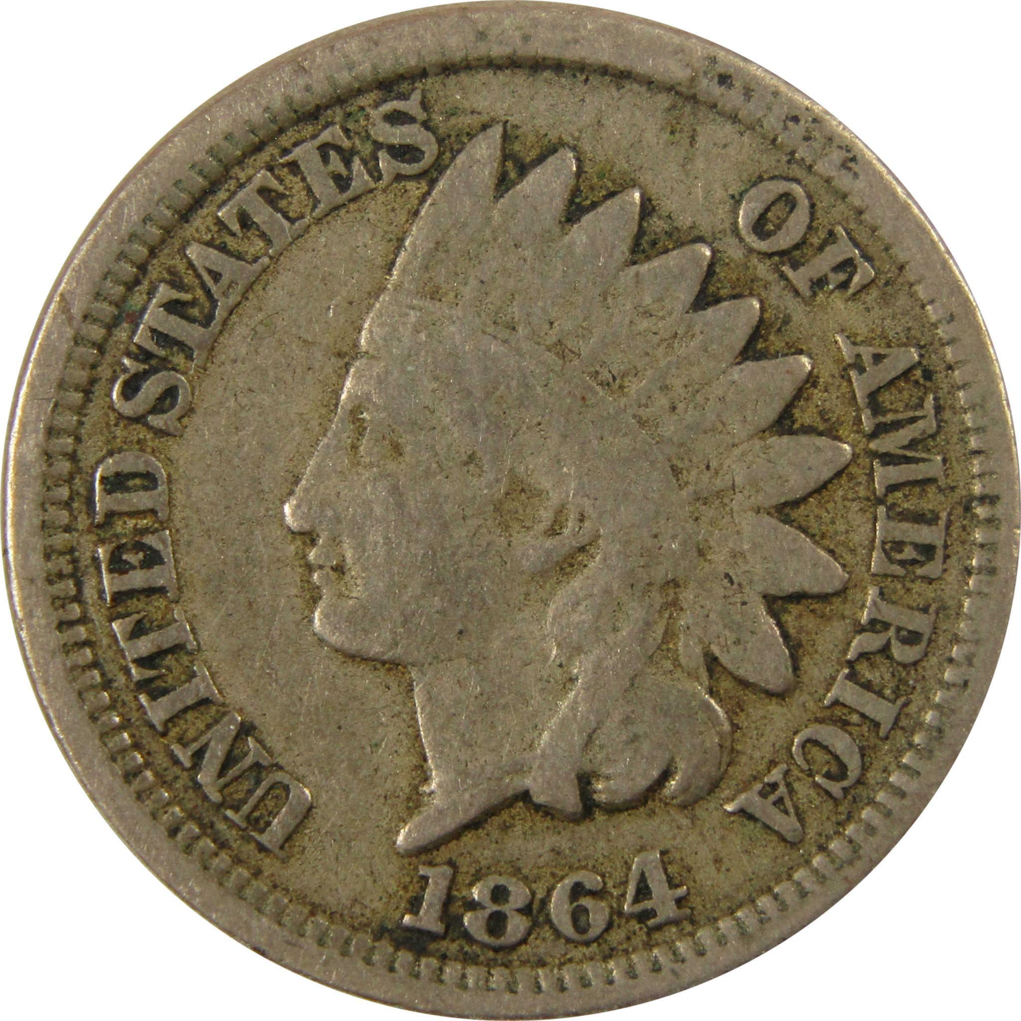 1864 Indian Head Copper-Nickel Cent VG Very Good Details SKU:CP1128