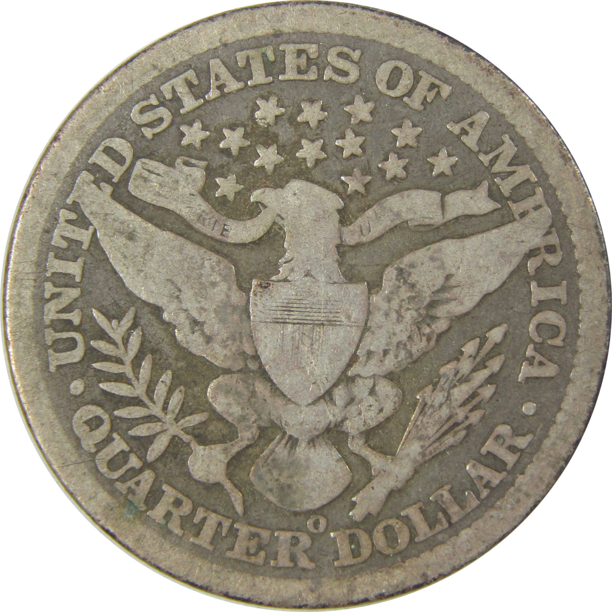 1897 O Barber Quarter G Good Silver 25c Coin SKU:I19289