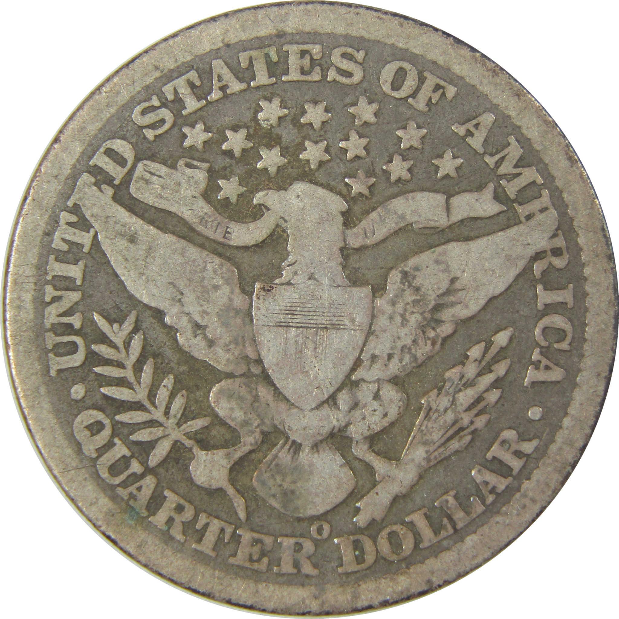 1897 O Barber Quarter G Good Silver 25c Coin SKU:I19289