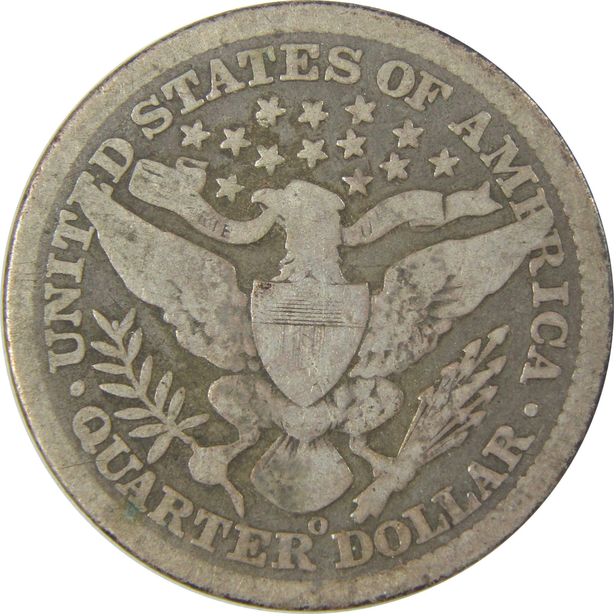 1897 O Barber Quarter G Good Silver 25c Coin SKU:I19289