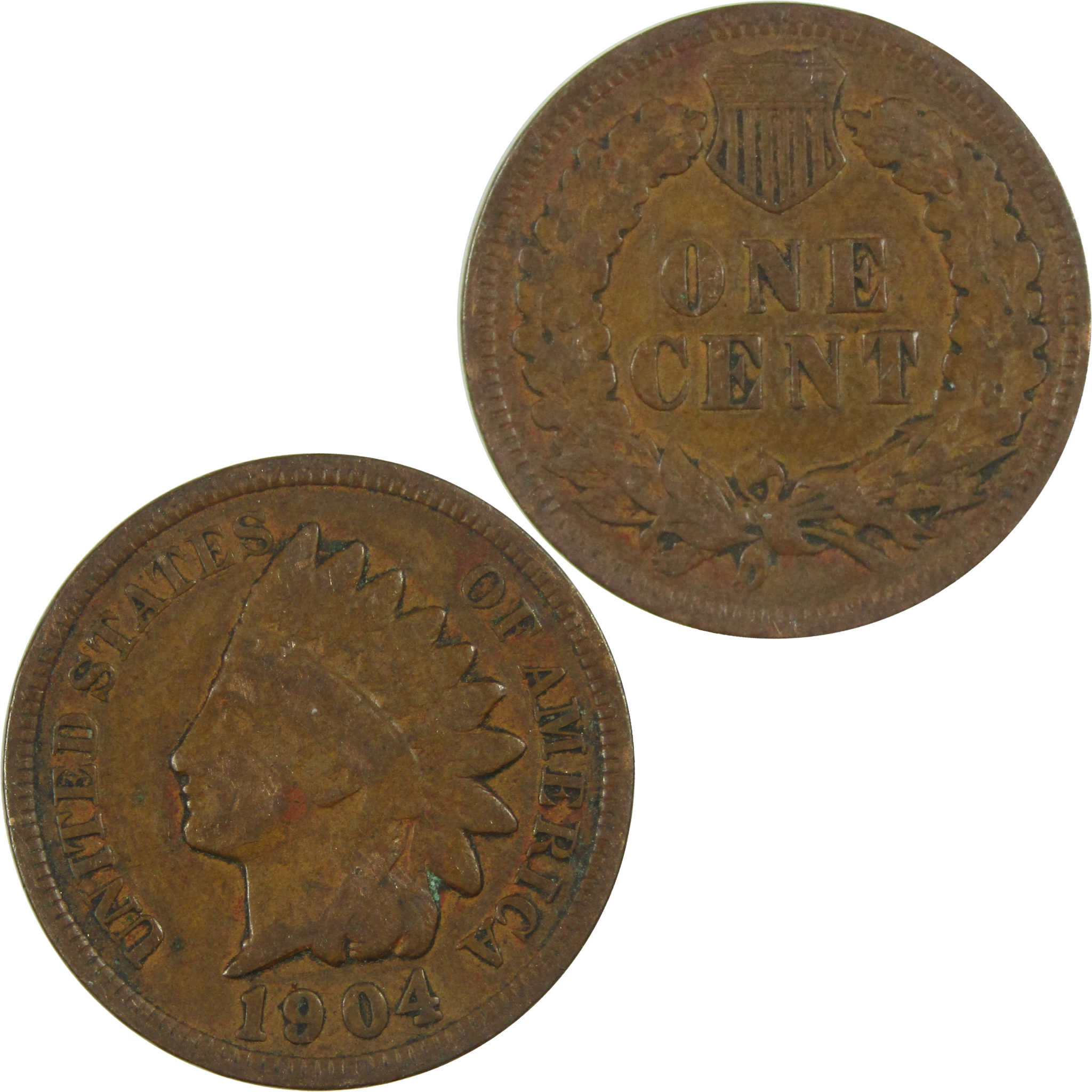 1904 Indian Head Cent VG Very Good Penny 1c Coin SKU:I27021