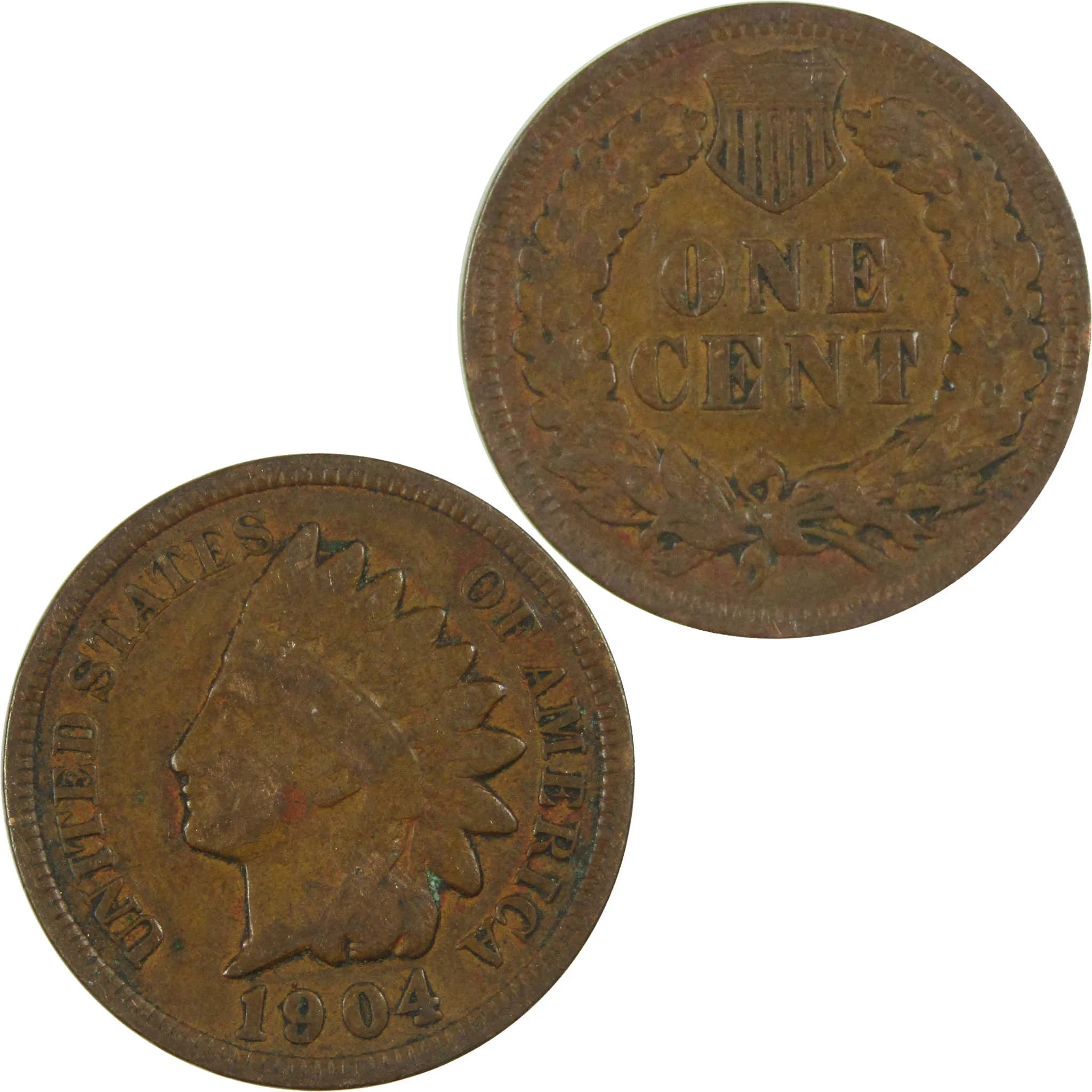 1904 Indian Head Cent VG Very Good Penny 1c Coin SKU:I27021