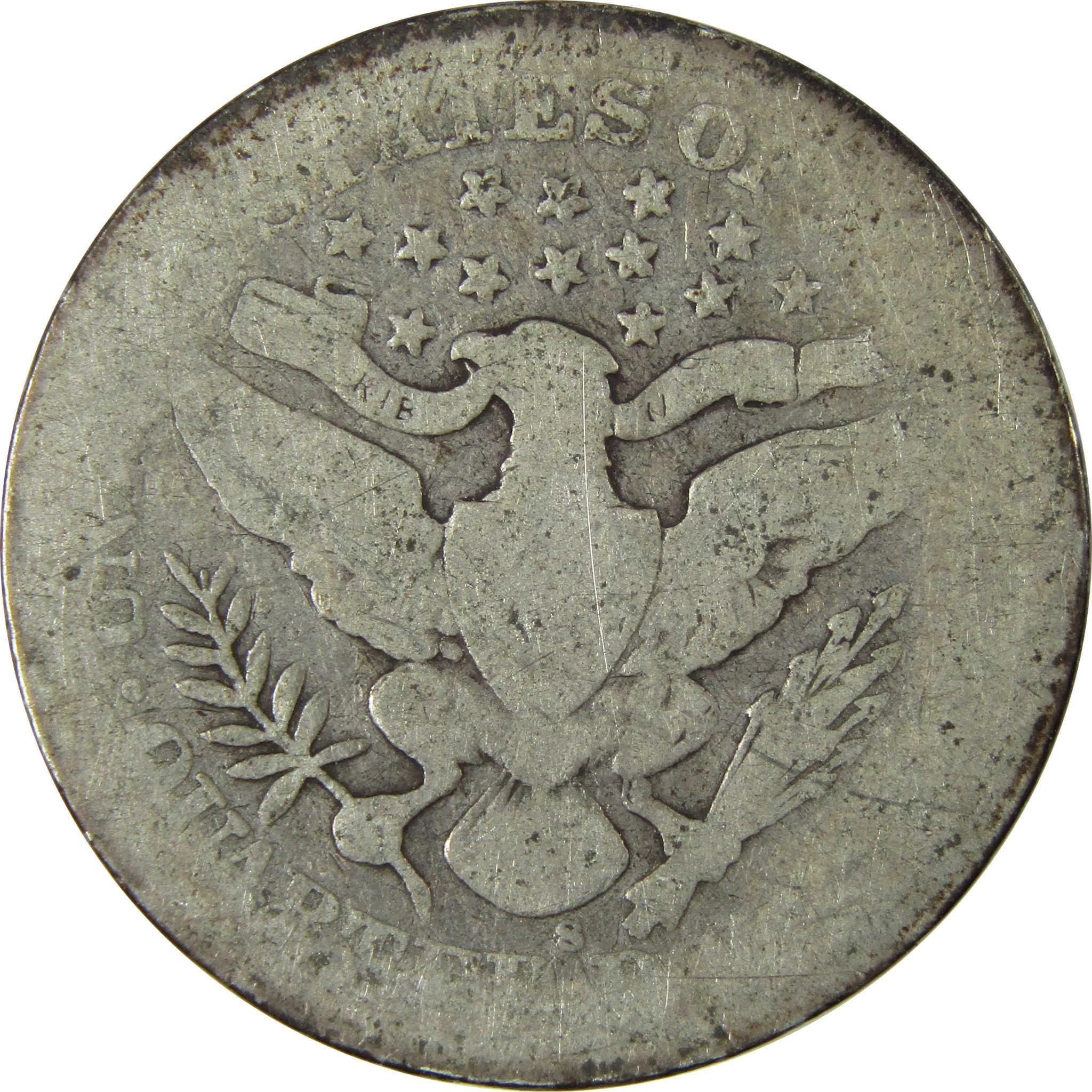 1905 S Barber Silver Quarter AG About Good 25c Coin SKU:CP881