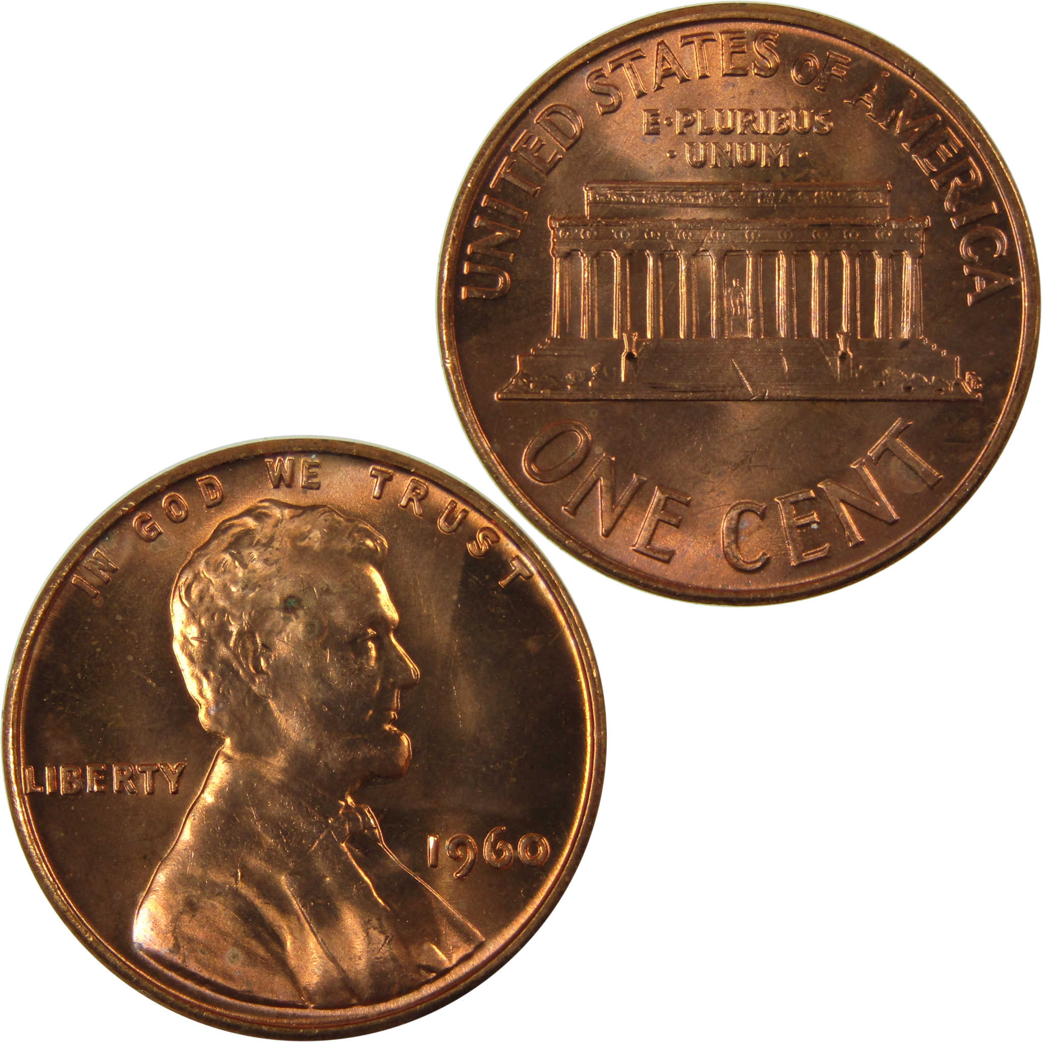 1960 Small Date Lincoln Memorial 1c Uncirculated Mint State SKU:I26577