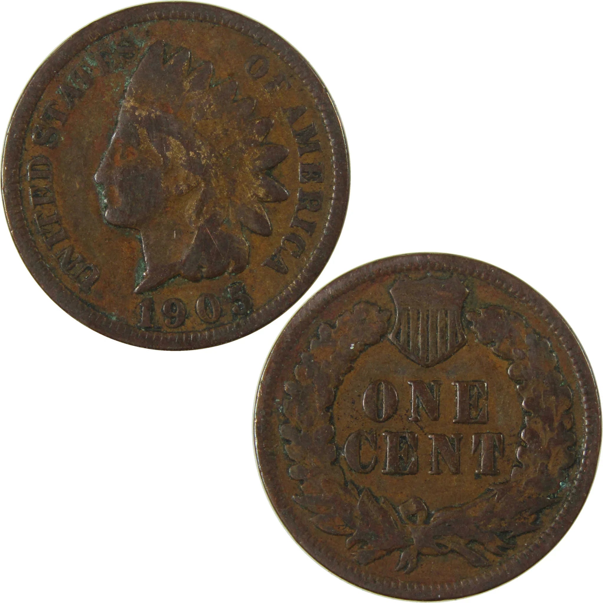 1905 Indian Head Cent G Good Penny 1c Coin SKU:I26994