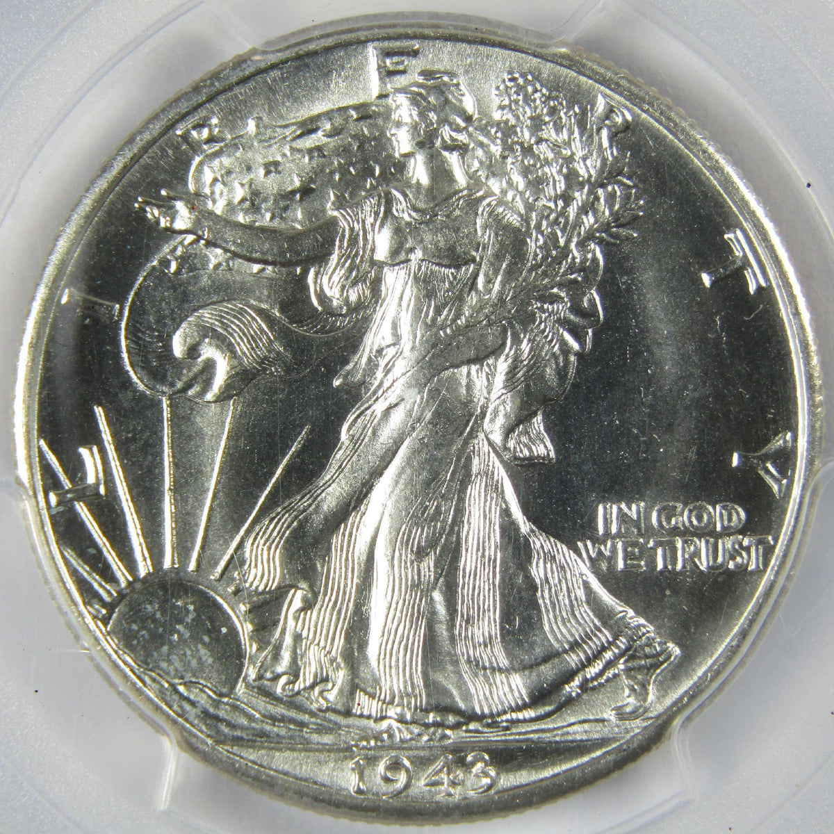 1943 D Liberty Walking Silver Half Dollar MS 65 PCGS 50c Coin