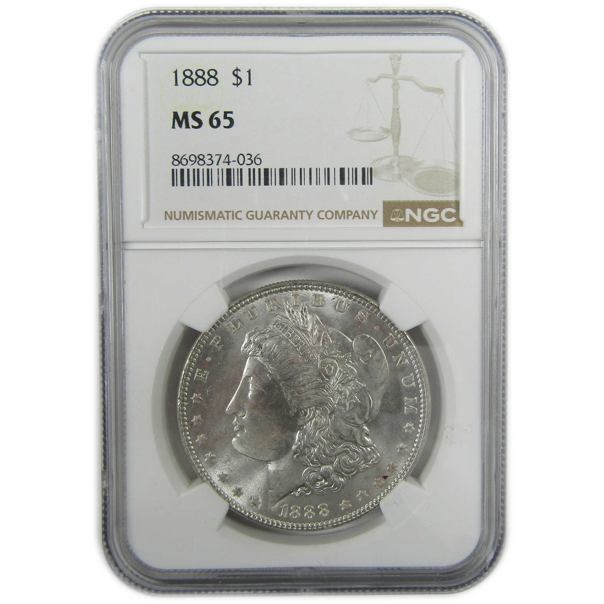 1888 Morgan Silver Dollar MS 65 NGC Uncirculated $1 Coin SKU:I27916 - Morgan coin - Morgan silver dollar - Morgan silver dollar for sale - Profile Coins & Collectibles