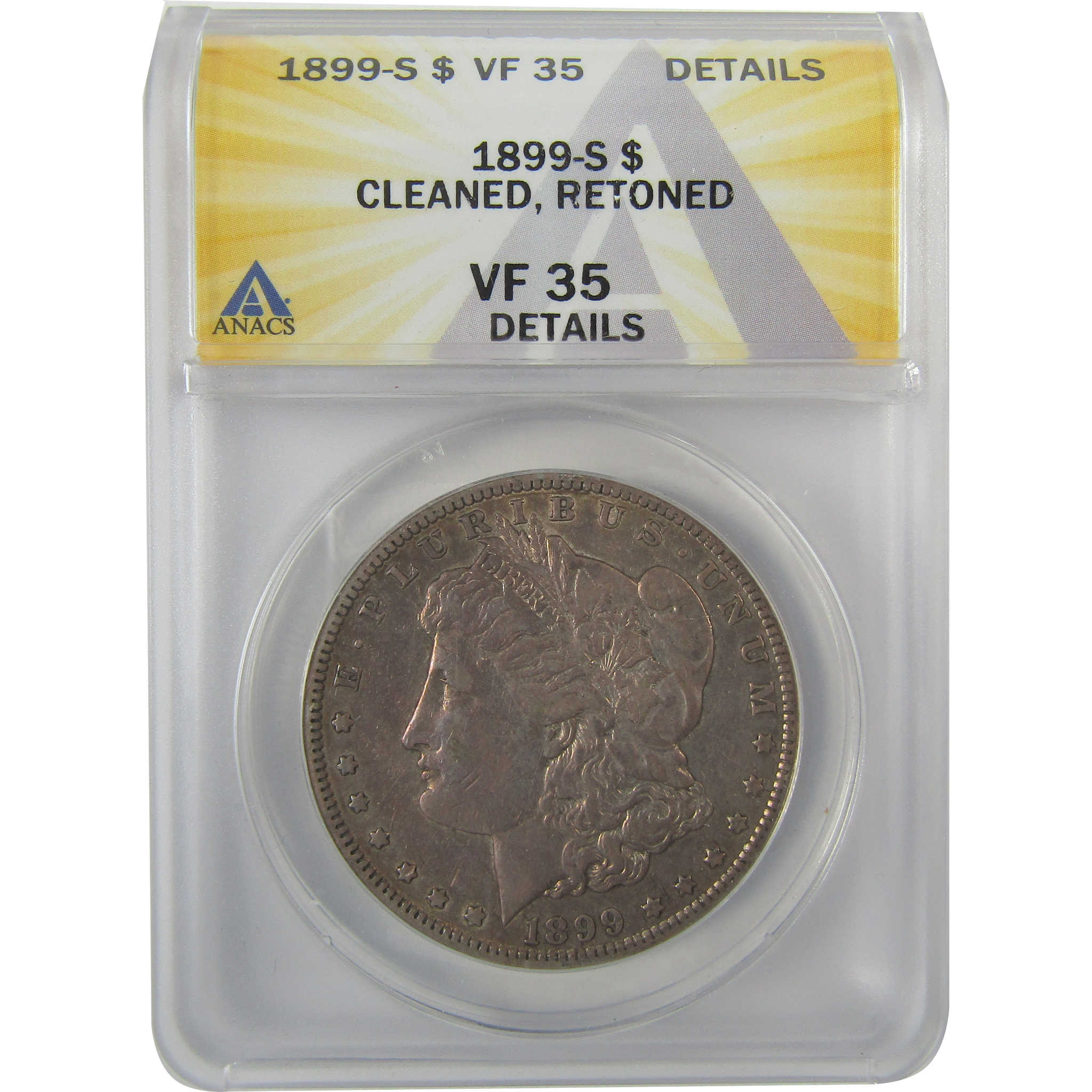 1899 S Morgan Dollar VF 35 Details ANACS Silver $1 Coin SKU:I19051 - Morgan coin - Morgan silver dollar - Morgan silver dollar for sale - Profile Coins & Collectibles