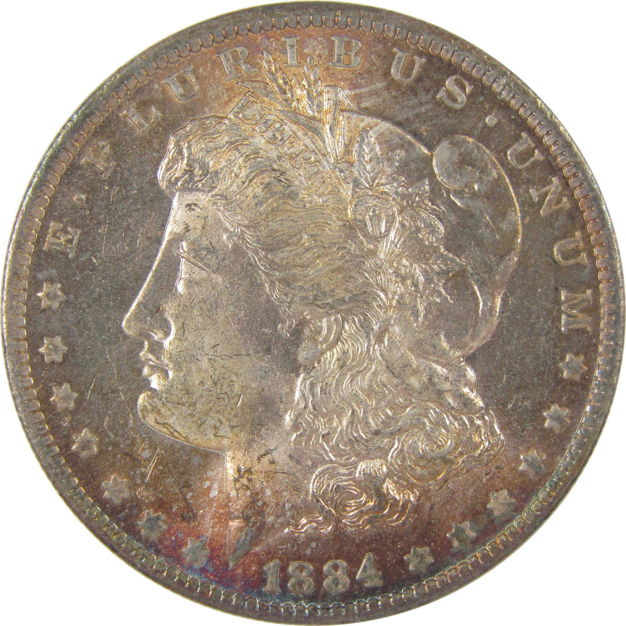 1884 O Morgan Dollar BU Choice Uncirculated Silver Toned SKU:I18747