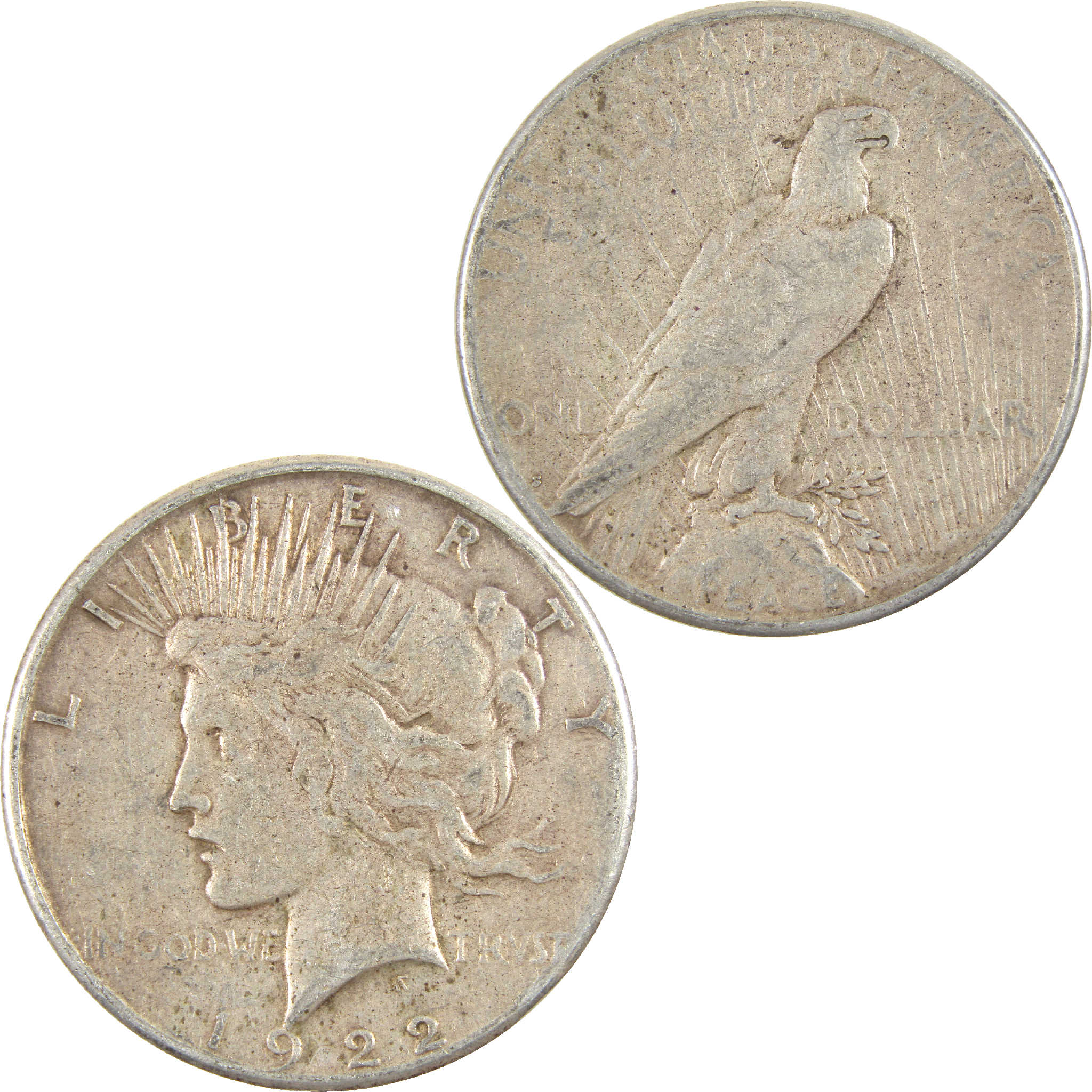 1922 S Peace Dollar VG Very Good Silver $1 Coin