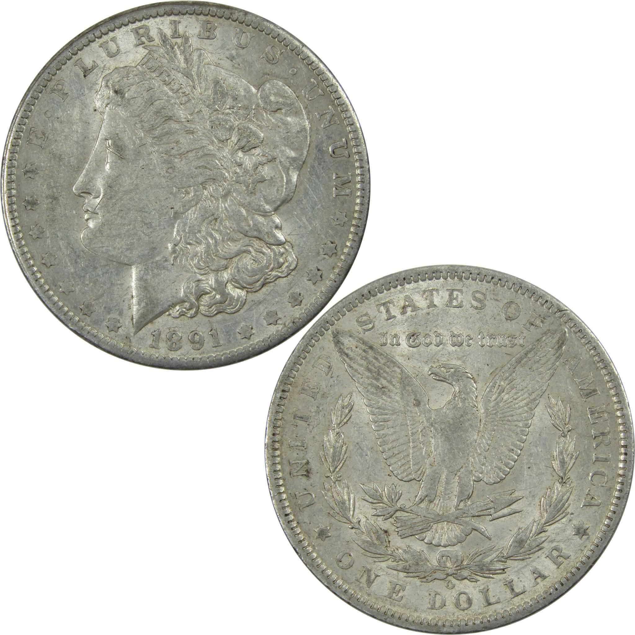 1891 O Morgan Dollar AU About Uncirculated Silver $1 Coin SKU:I12424 - Morgan coin - Morgan silver dollar - Morgan silver dollar for sale - Profile Coins & Collectibles