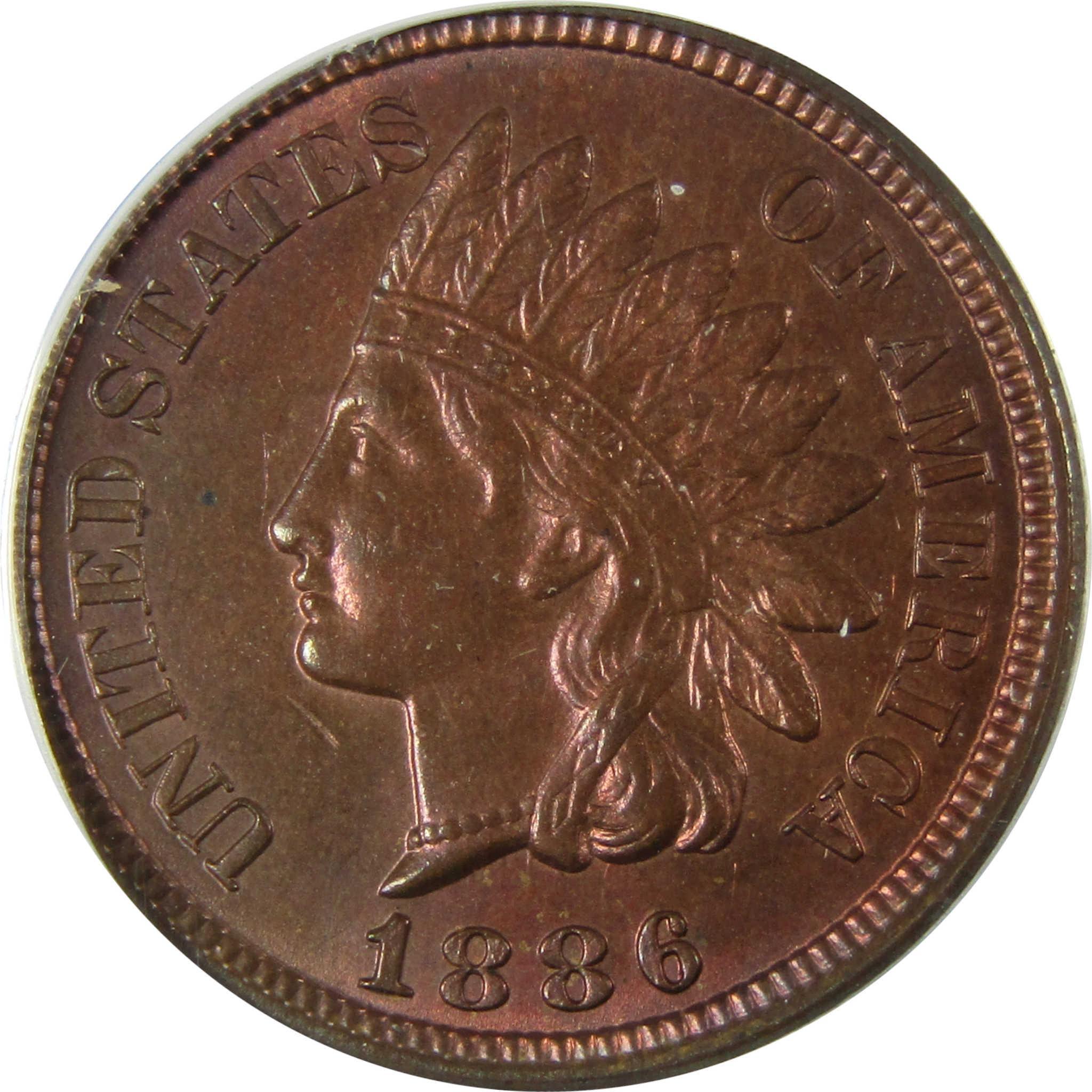 1886 Type 2 Indian Head Cent MS 60 Details ANACS Penny SKU:CP753