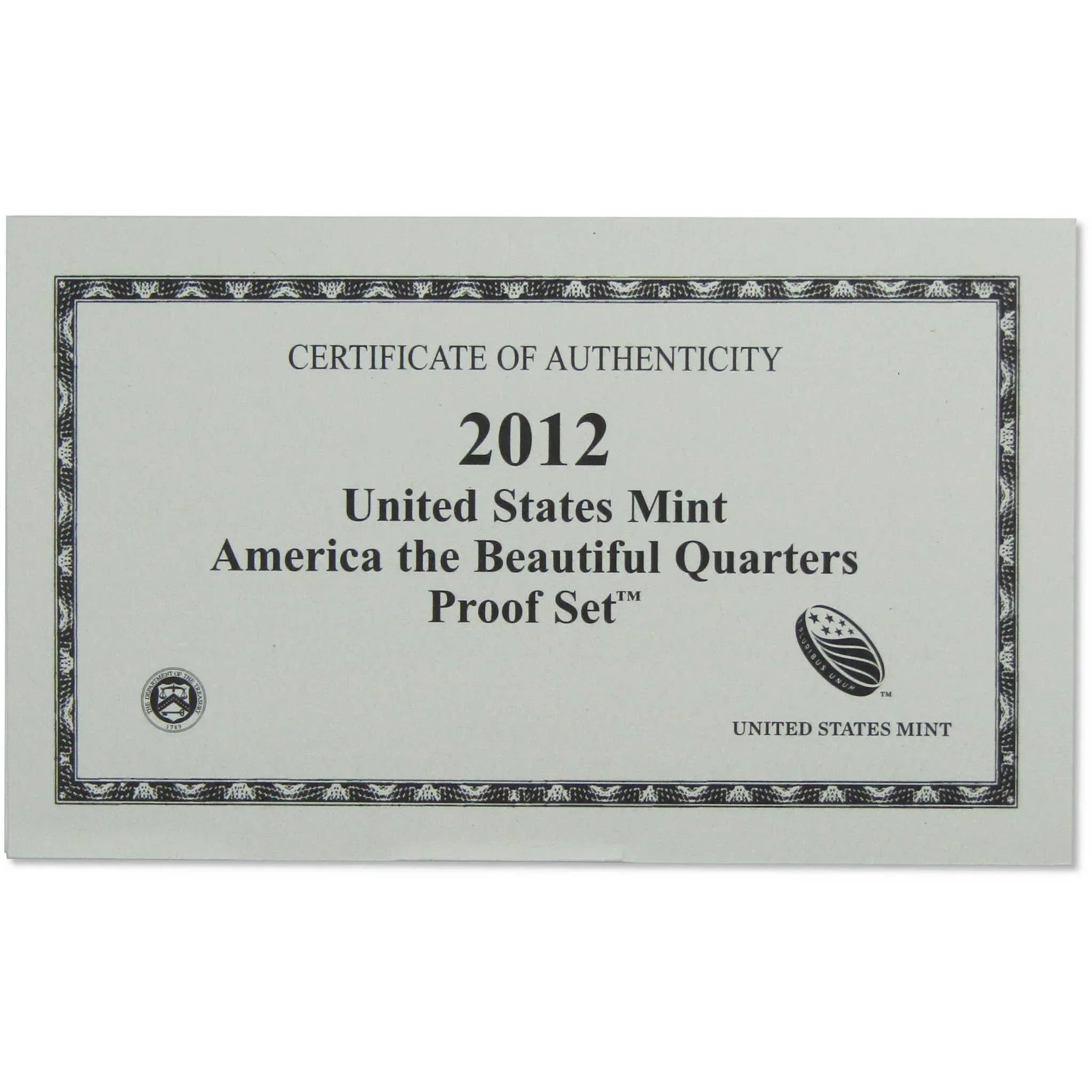 2012 America the Beautiful Quarter Clad Proof Set U.S. Mint OGP COA
