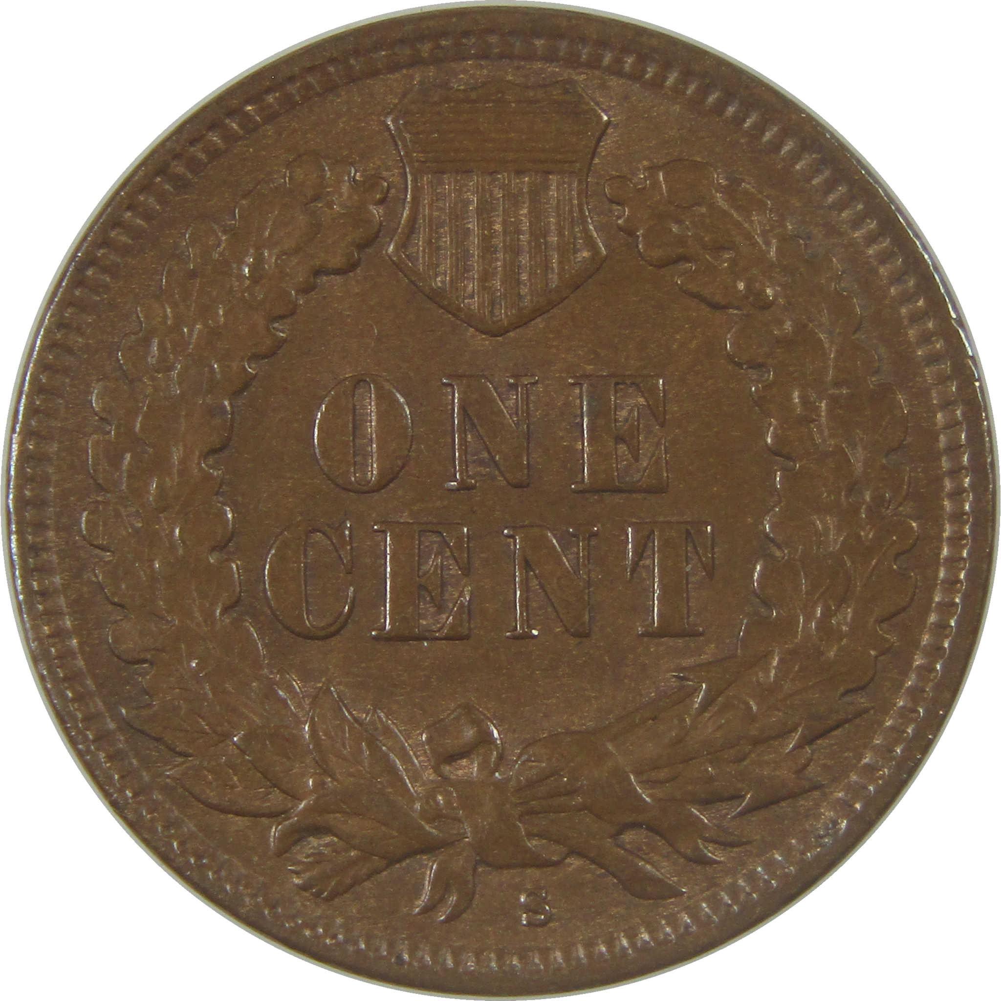 1908 S Indian Head Cent Borderline Uncirculated Penny 1c Coin