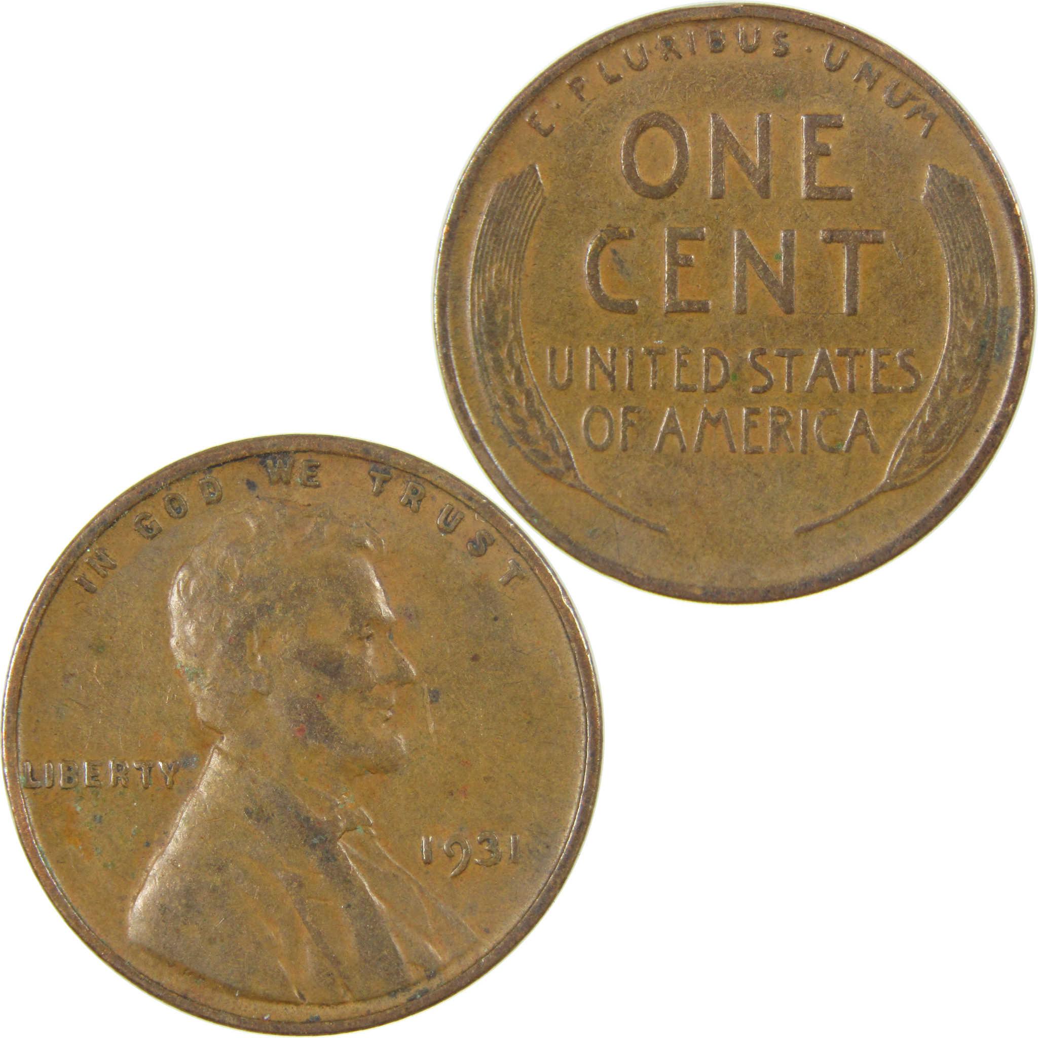 1931 Lincoln Wheat Cent VF Very Fine Penny 1c Coin SKU:I27296