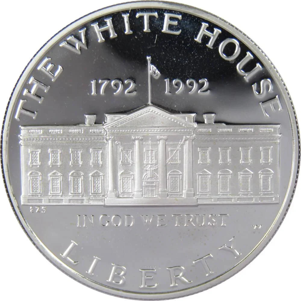 1992 W White House Commemorative Silver Dollar Proof $1 Coin