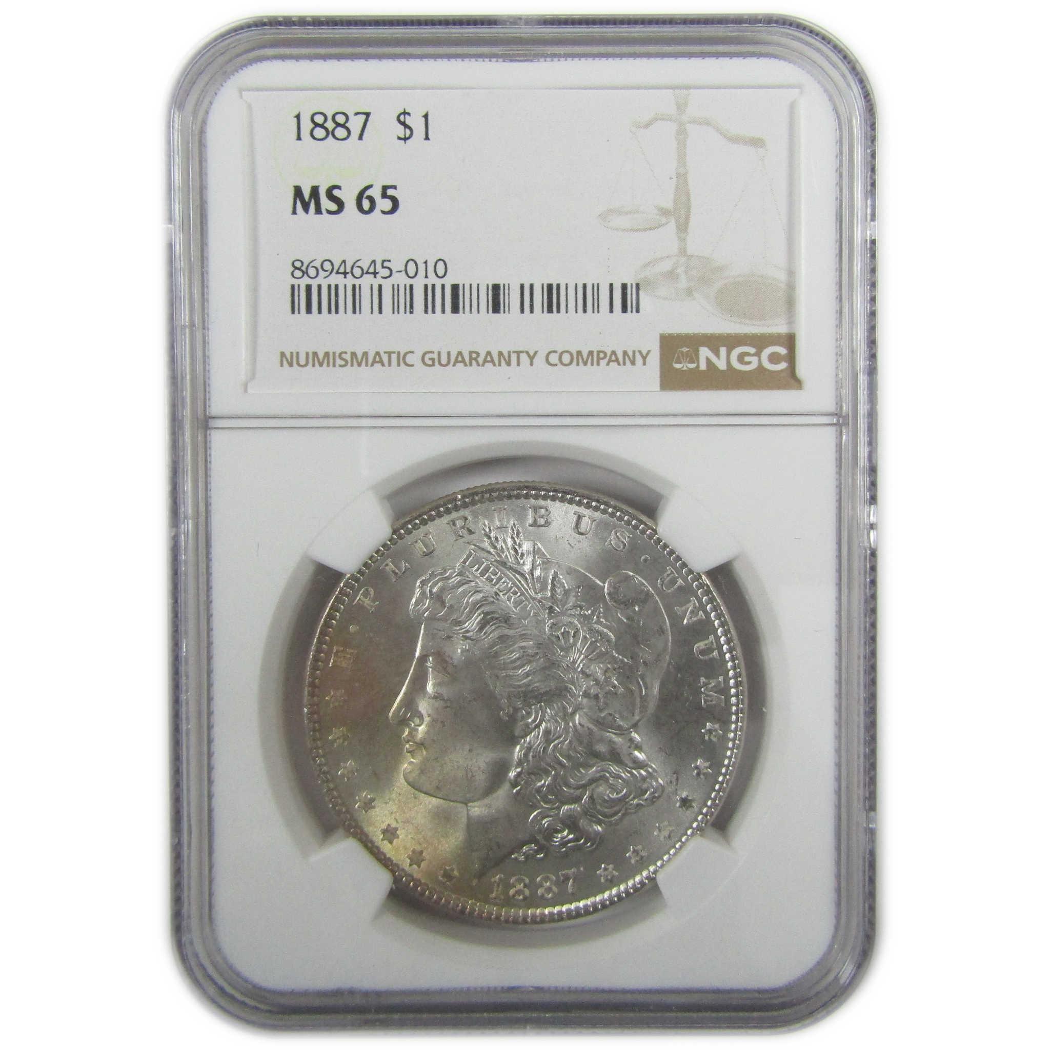 1887 Morgan Silver Dollar MS 65 NGC Uncirculated $1 Coin SKU:I27550 - Morgan coin - Morgan silver dollar - Morgan silver dollar for sale - Profile Coins & Collectibles