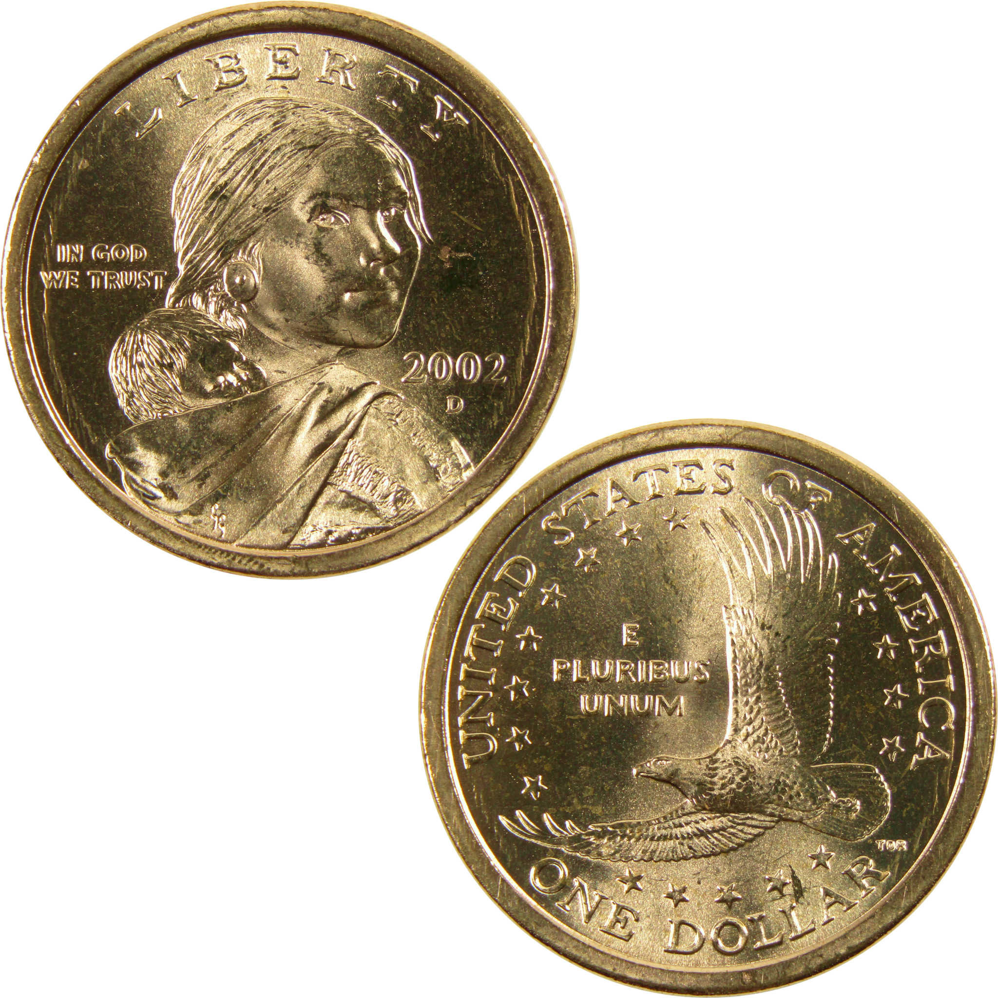 2002 D Sacagawea Native American Dollar BU Uncirculated $1 Coin