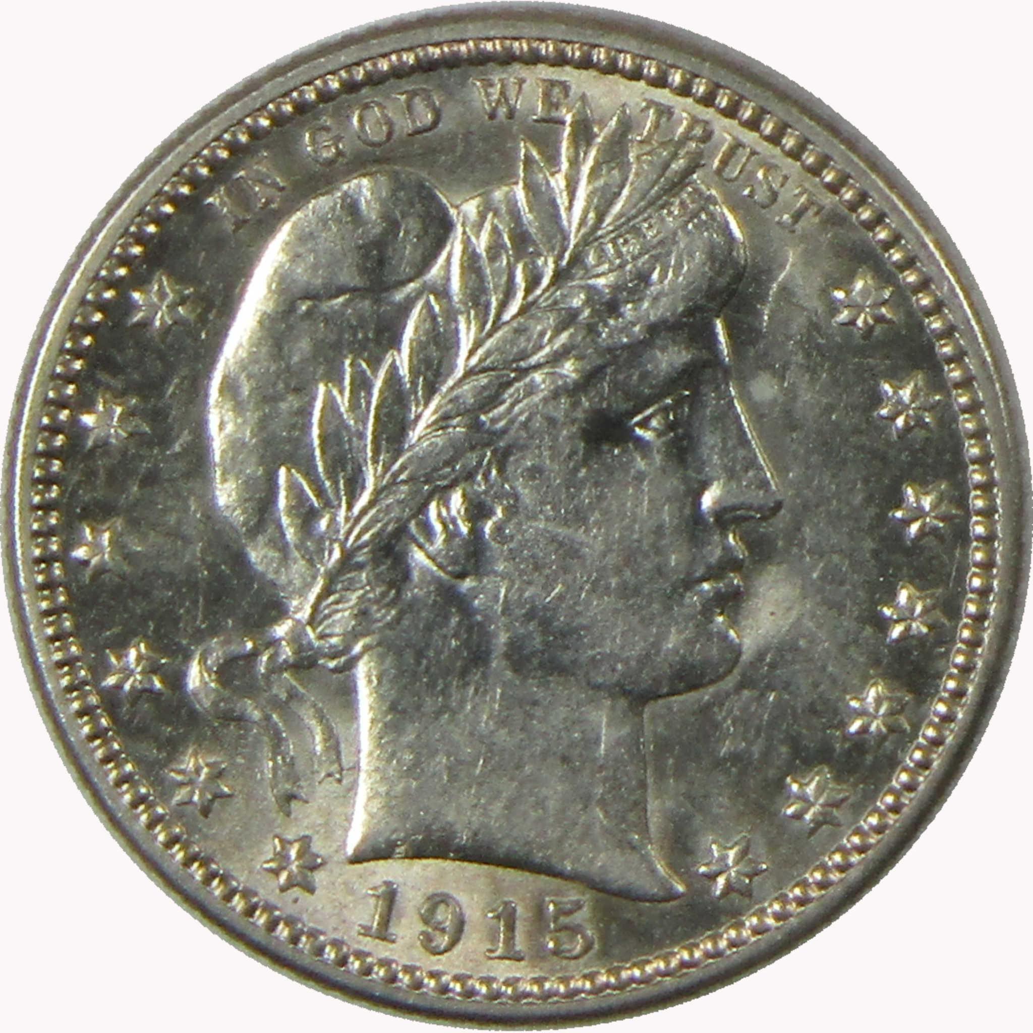 1915 D Barber Silver Quarter CH AU Choice About Uncirculated 25c Coin