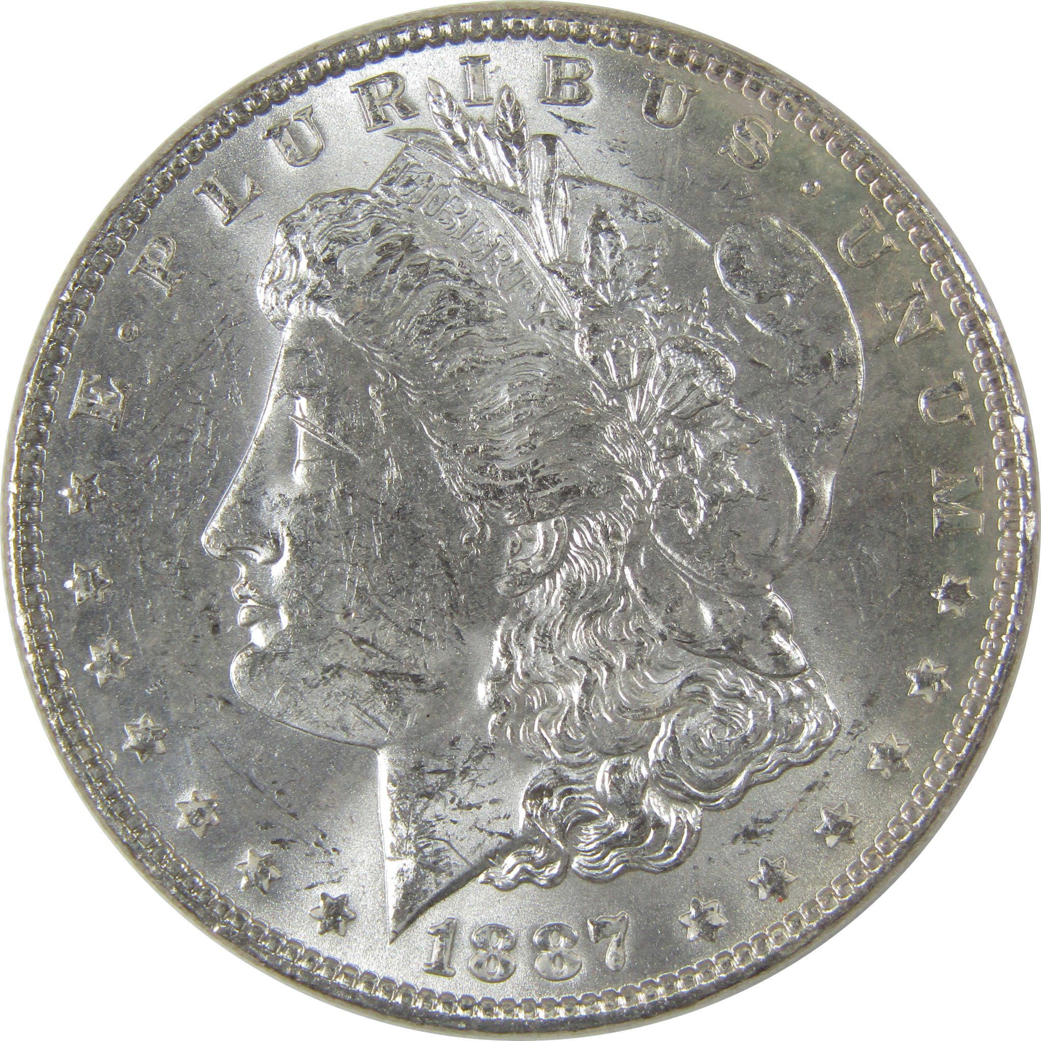 1887 Morgan Dollar Uncirculated Silver $1 Coin SKU:I21041