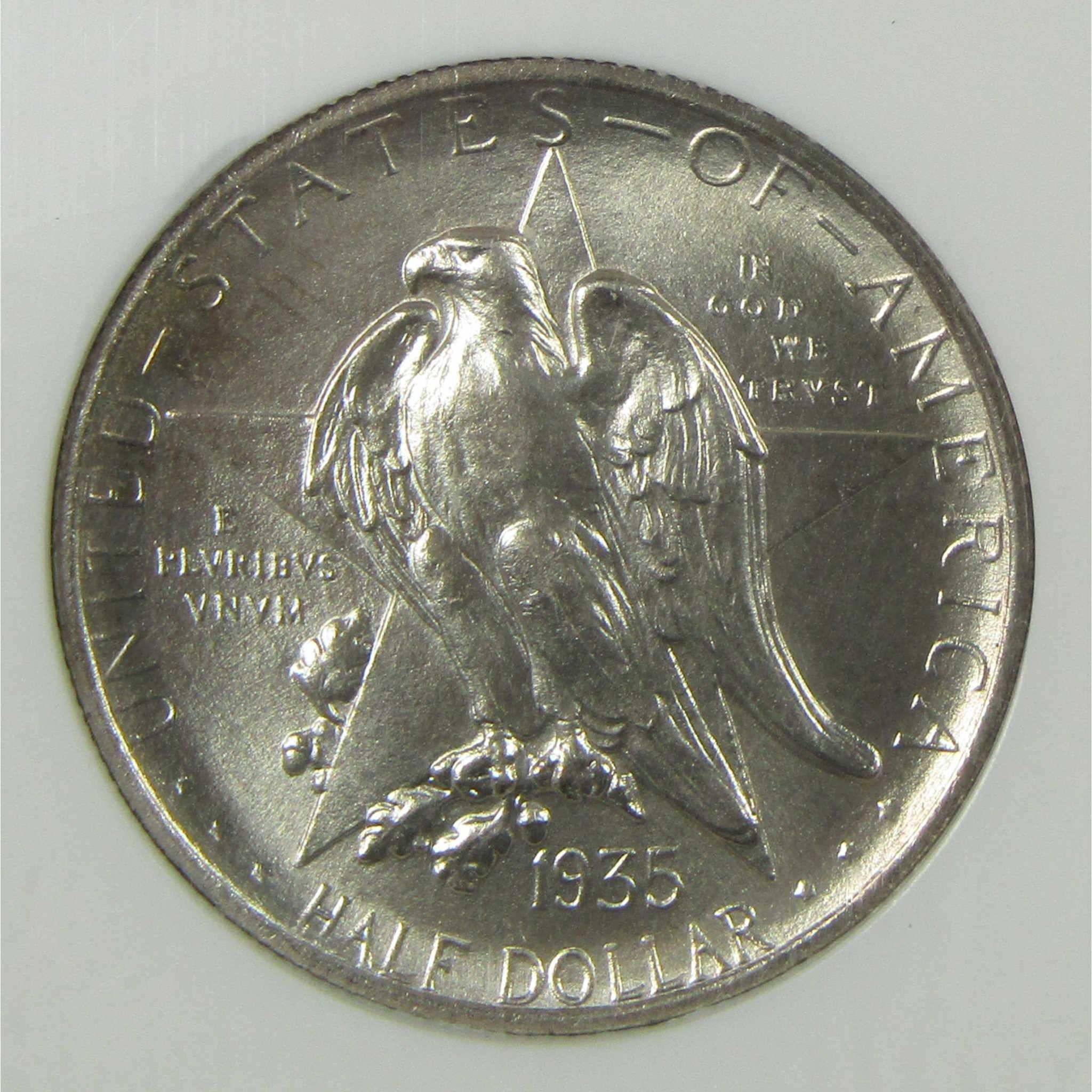 1935 Texas Commemorative Silver Half Dollar MS 66 NGC Uncirculated