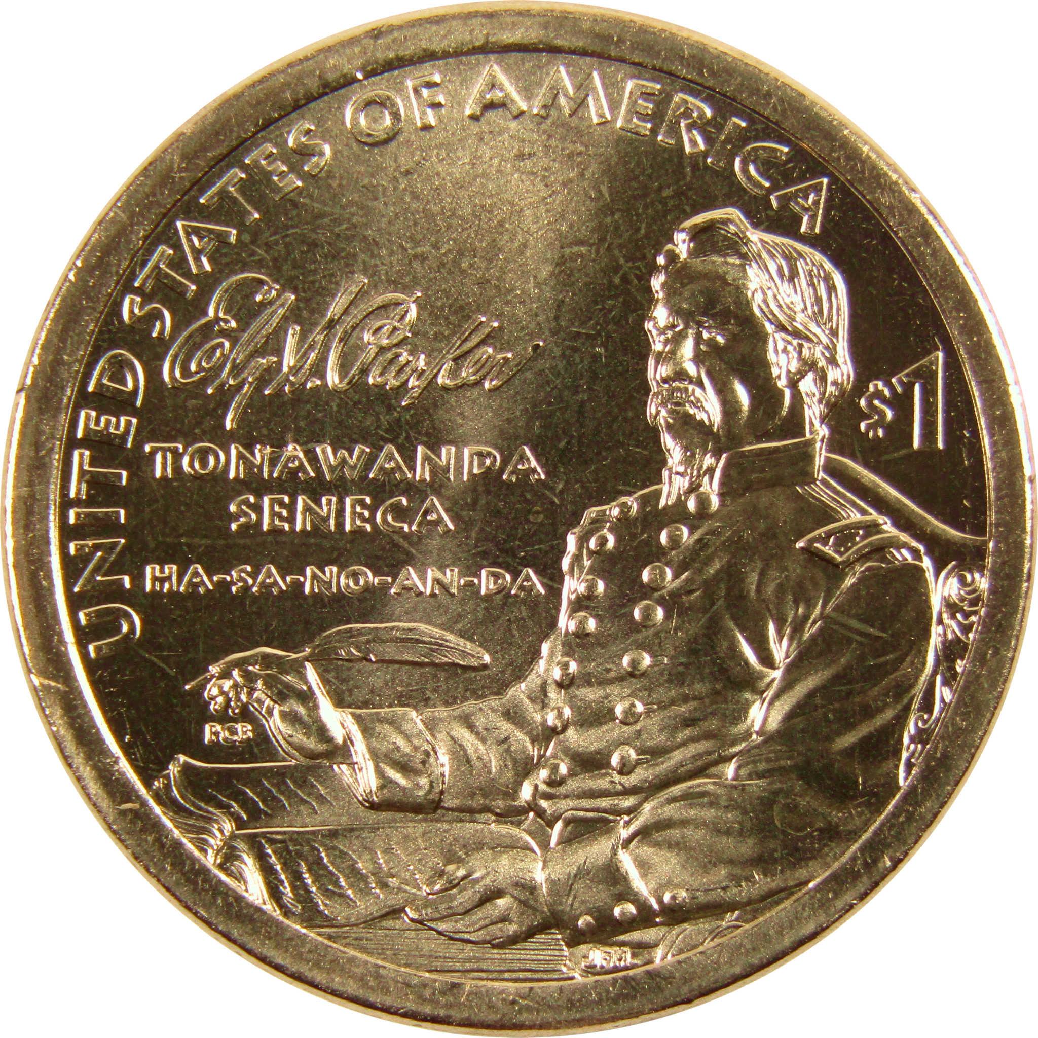 2022 P Ely S Parker Native American Dollar BU Uncirculated $1 Coin
