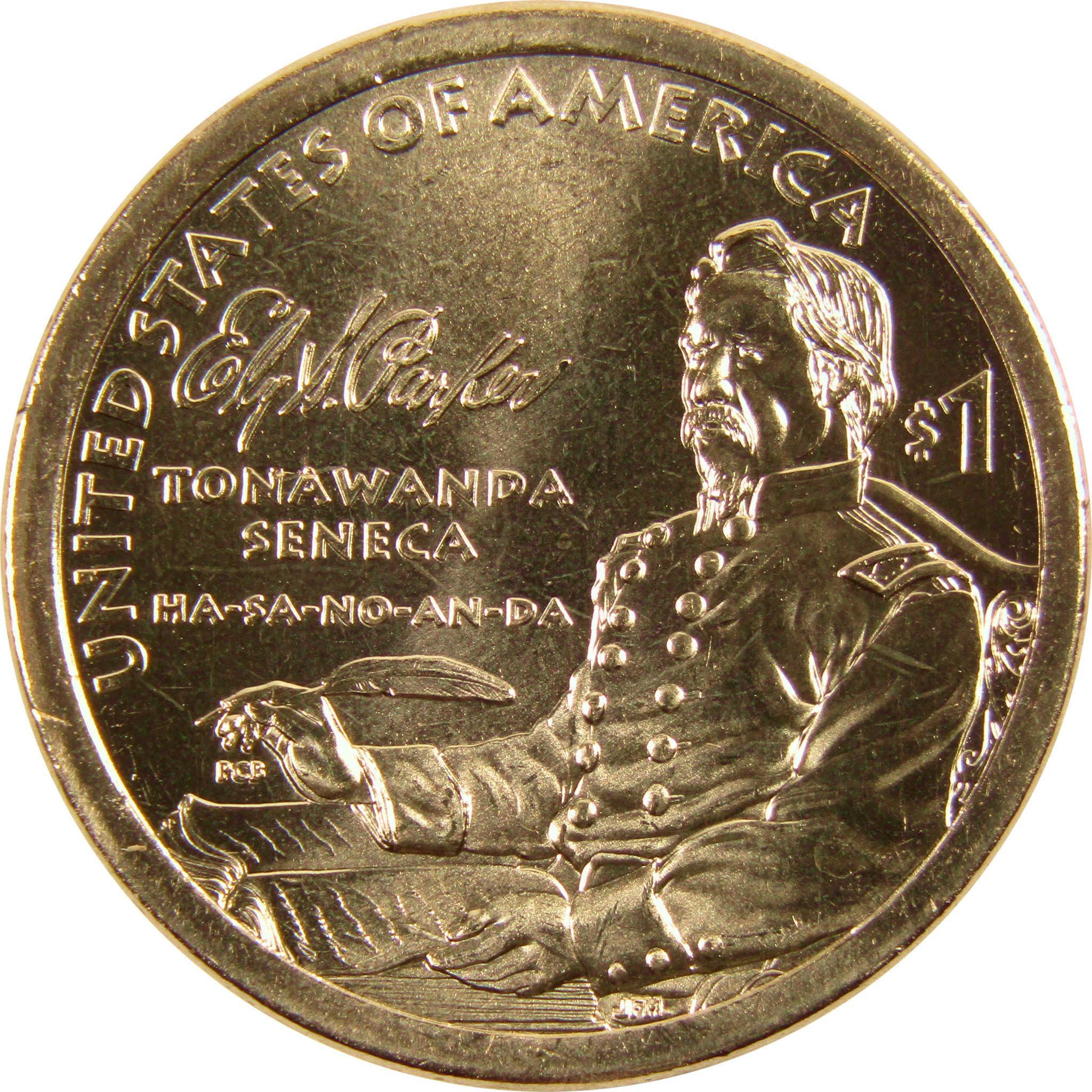 2022 P Ely S Parker Native American Dollar BU Uncirculated $1 Coin