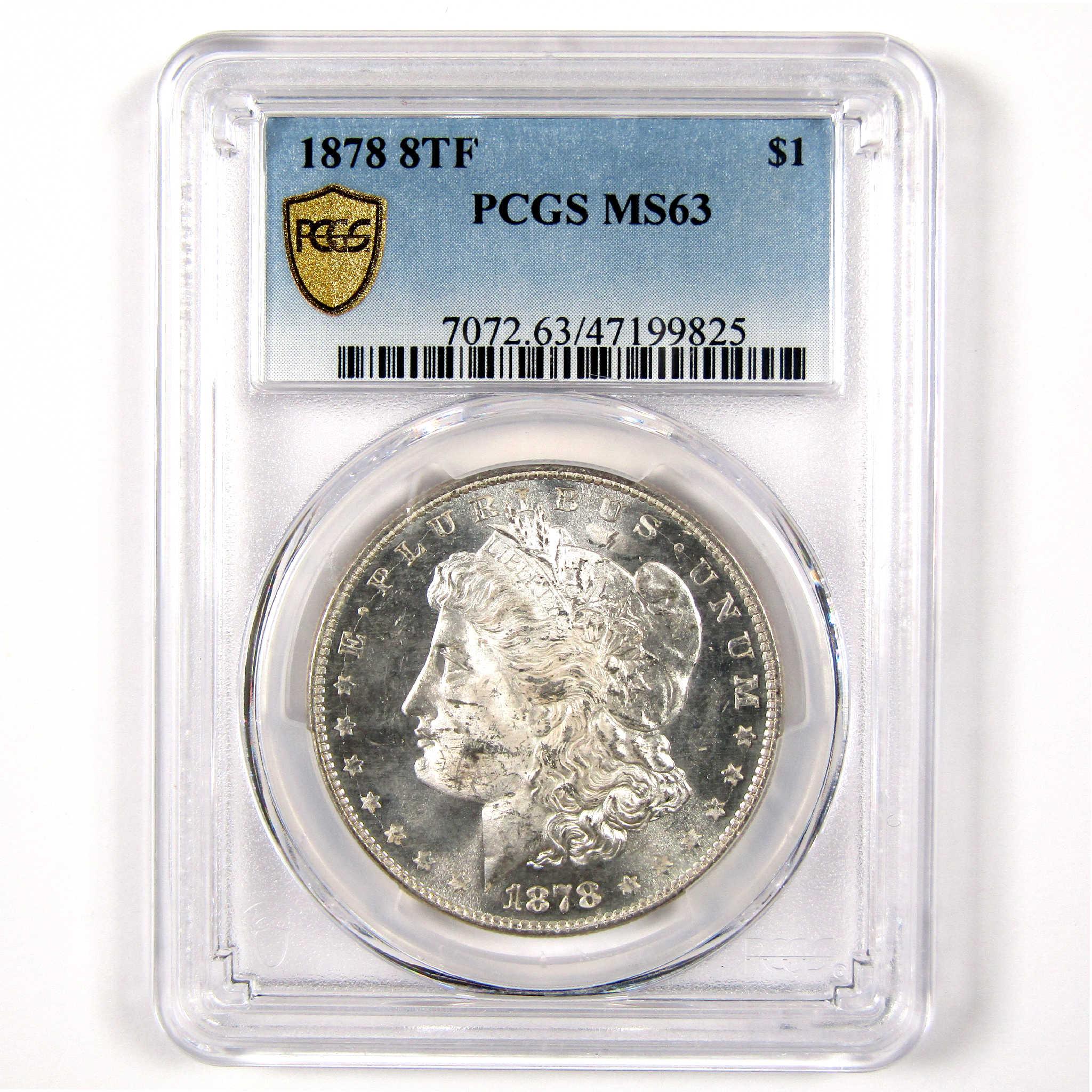 1878 8TF Morgan Dollar MS 63 PCGS Silver $1 Coin SKU:I11319 - Morgan coin - Morgan silver dollar - Morgan silver dollar for sale - Profile Coins & Collectibles