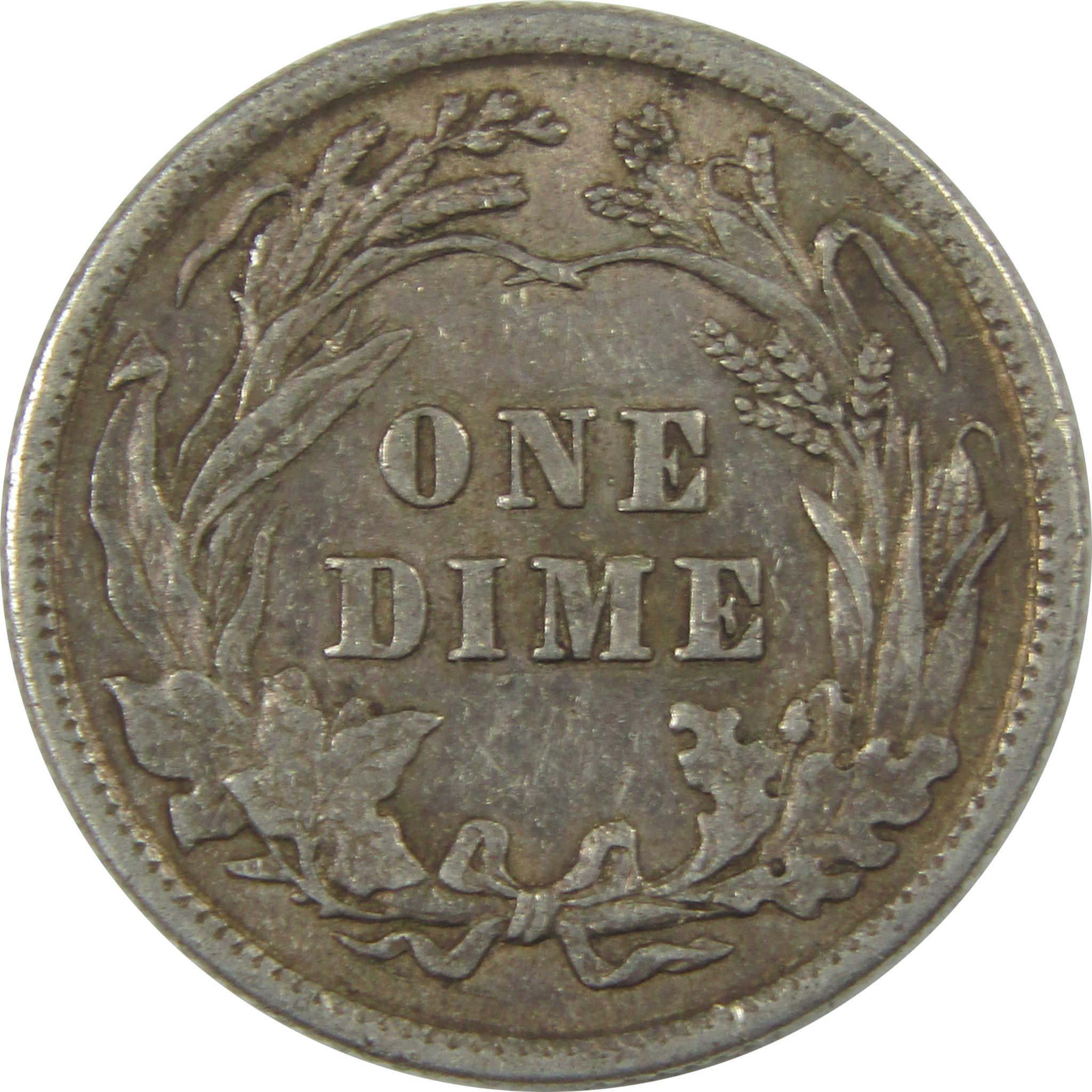1911 Barber Dime XF EF Extremely Fine Details Silver SKU:I20662