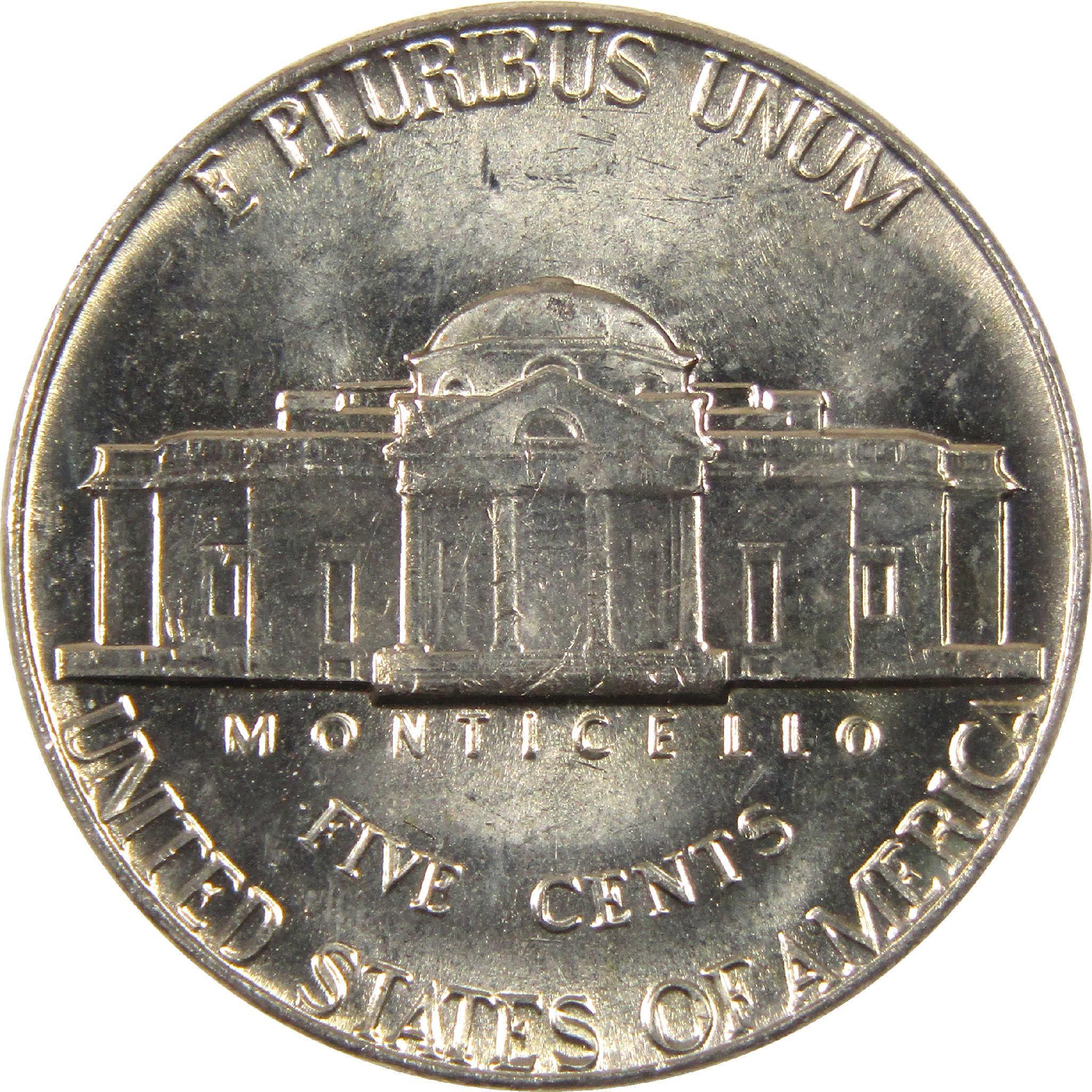 US nickel reverse featuring Monticello, collectible five cent coin, United States currency