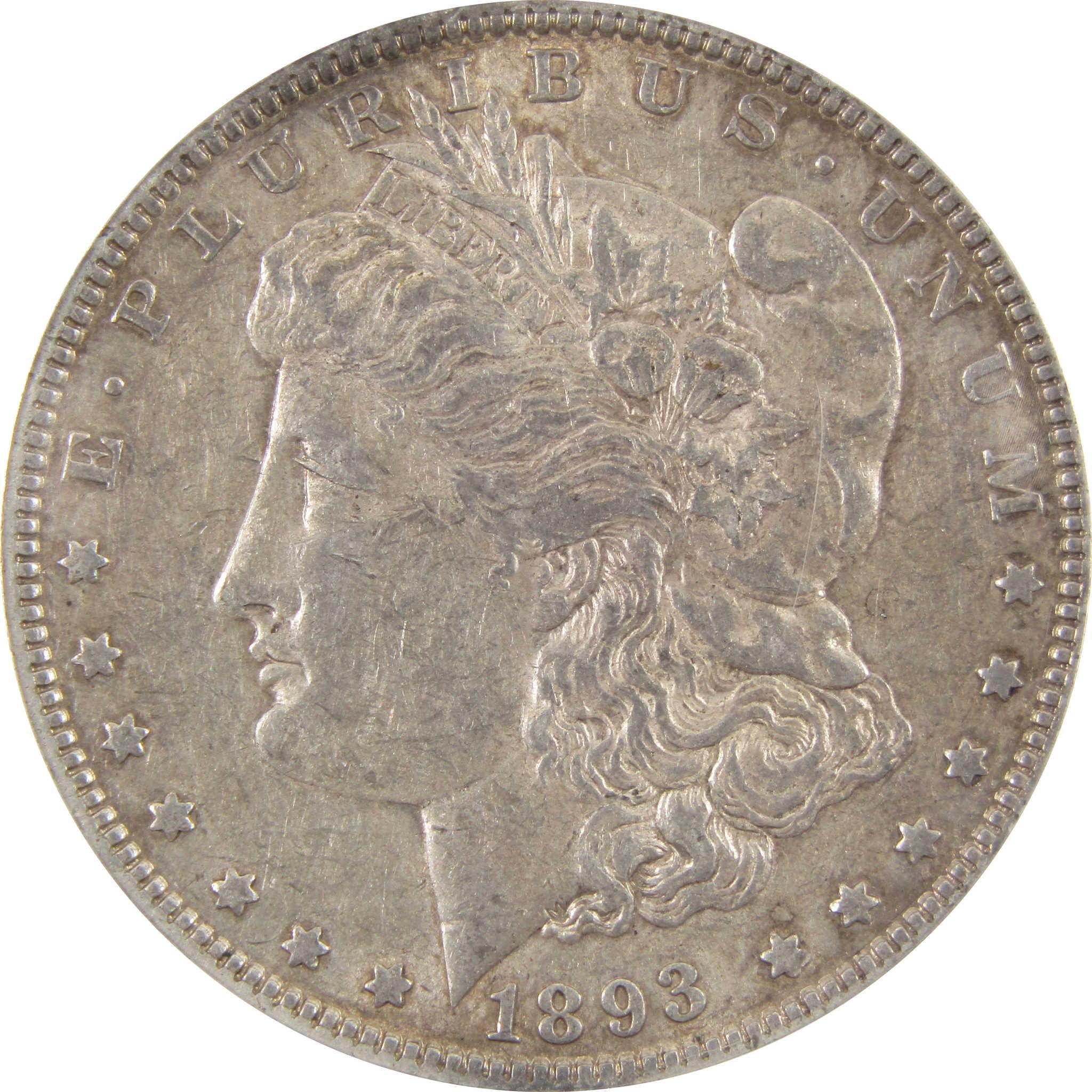 1893 Morgan Dollar EF 45 ANACS 90% Silver $1 Coin SKU:I10445 - Morgan coin - Morgan silver dollar - Morgan silver dollar for sale - Profile Coins & Collectibles