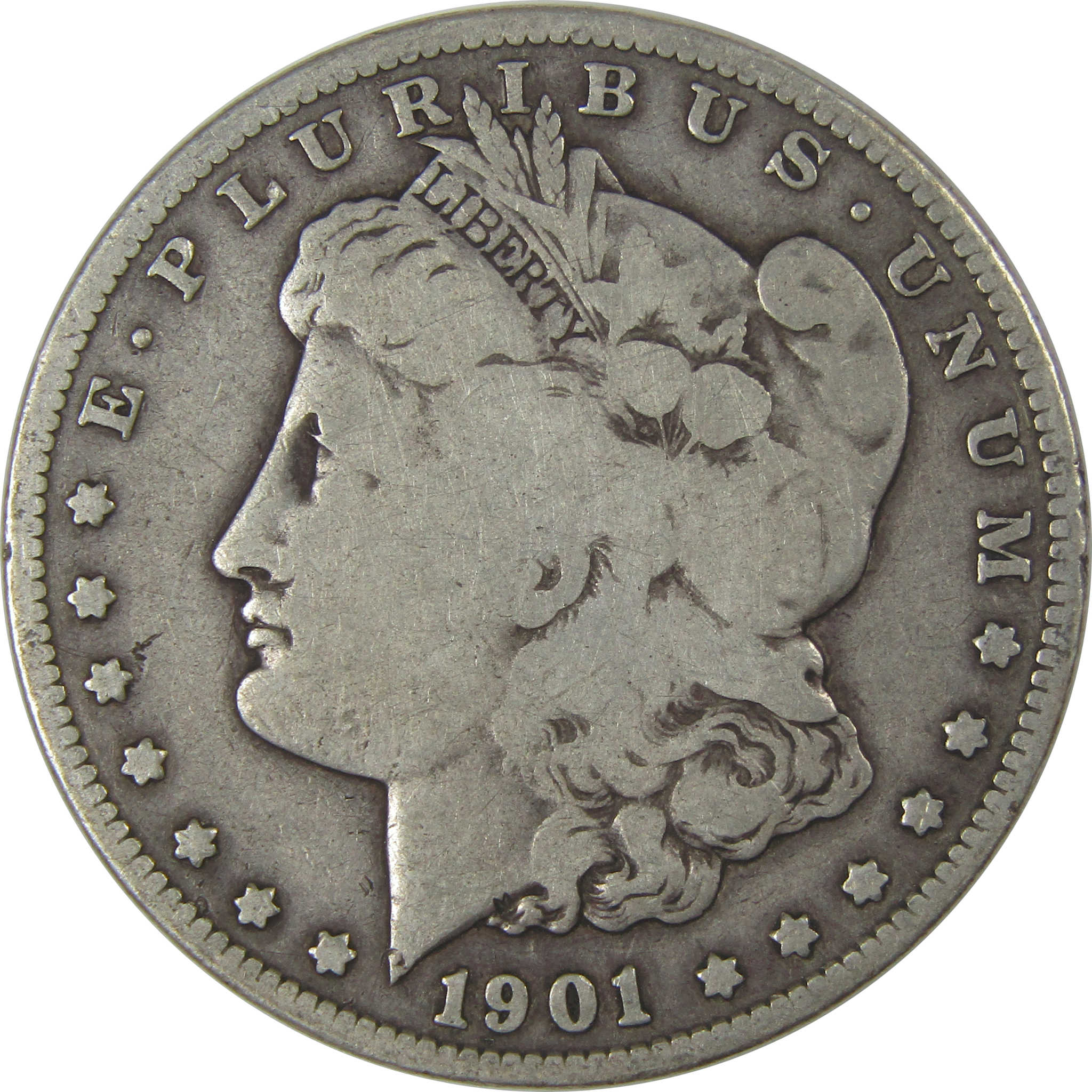 1901 S Morgan Dollar VG Very Good Silver $1 Coin SKU:I22812 - Morgan coin - Morgan silver dollar - Morgan silver dollar for sale - Profile Coins & Collectibles
