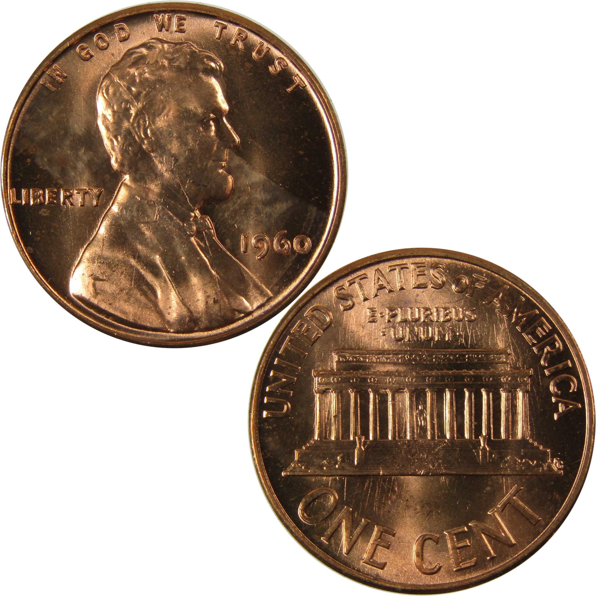 1960 Small Date Lincoln Memorial 1c Uncirculated Mint State SKU:I26587
