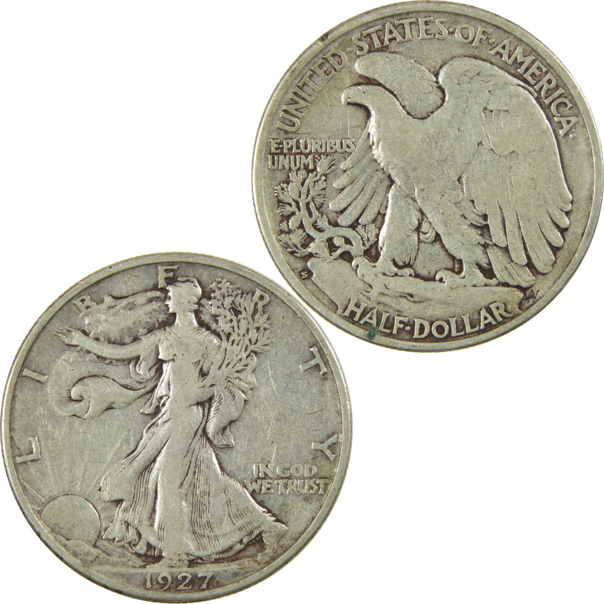 1927 S Liberty Walking Silver Half Dollar VF Very Fine Coin SKU:I28635