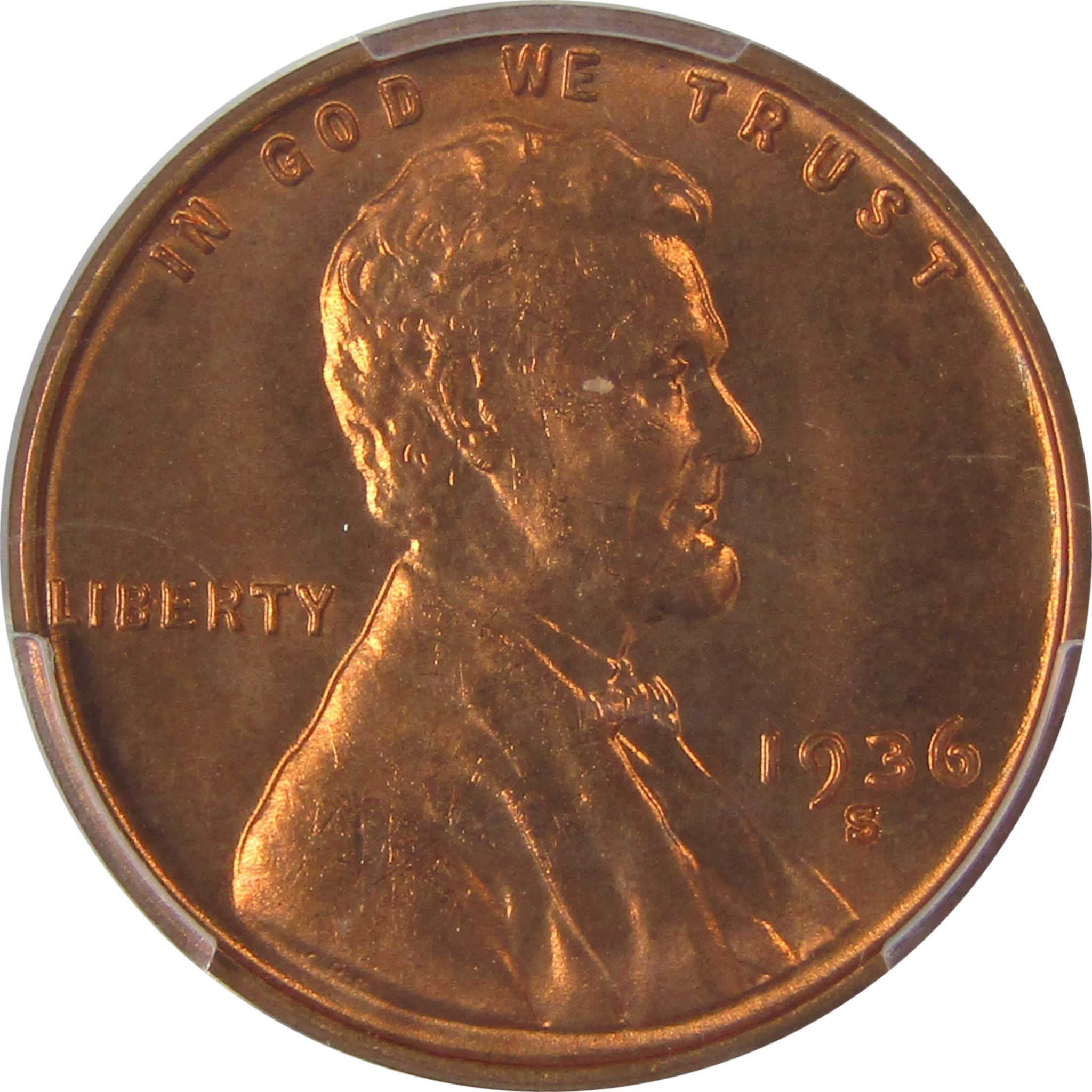 1936 S Lincoln Wheat Cent MS 67 RD PCGS Penny Uncirculated SKU:I23339