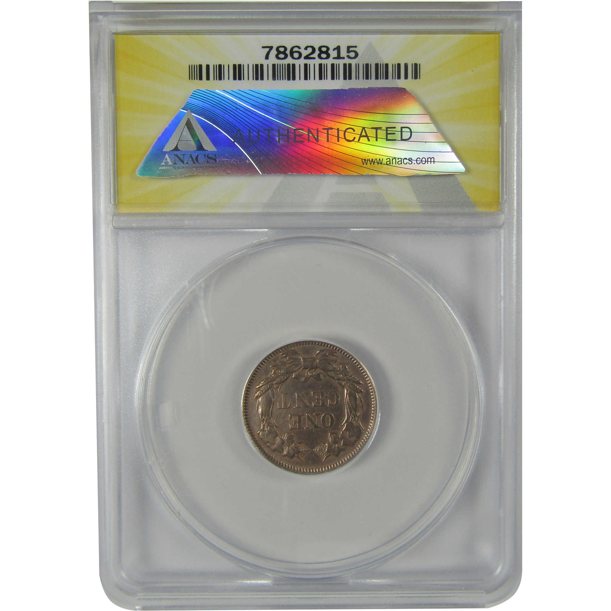 1857 Flying Eagle Cent AU 53 Details ANACS Penny 1c Coin SKU:I22963