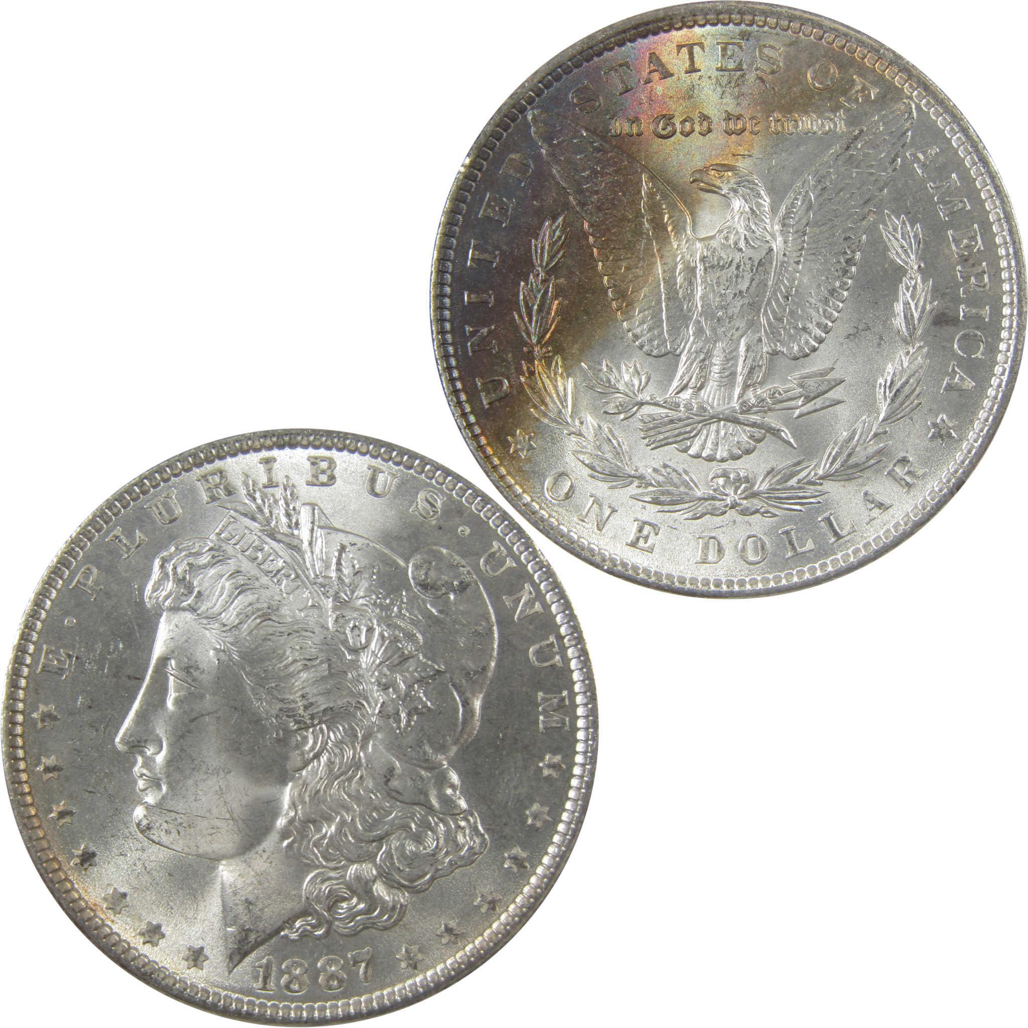 1887 Morgan Silver Dollar BU Choice Uncirculated Toned SKU:I24165