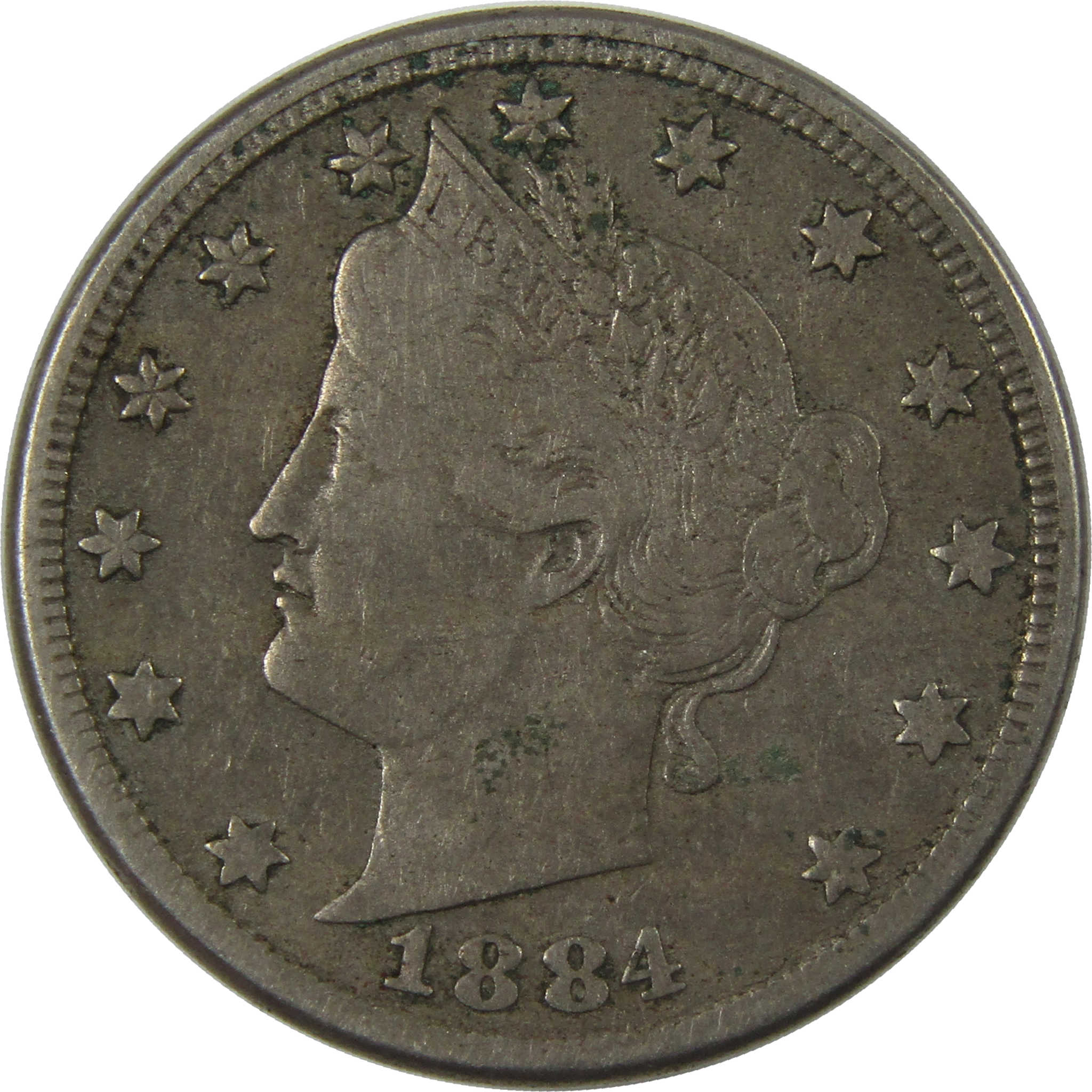 1884 Liberty Head V Nickel VF Very Fine 5c Coin Collectible SKU:I23465